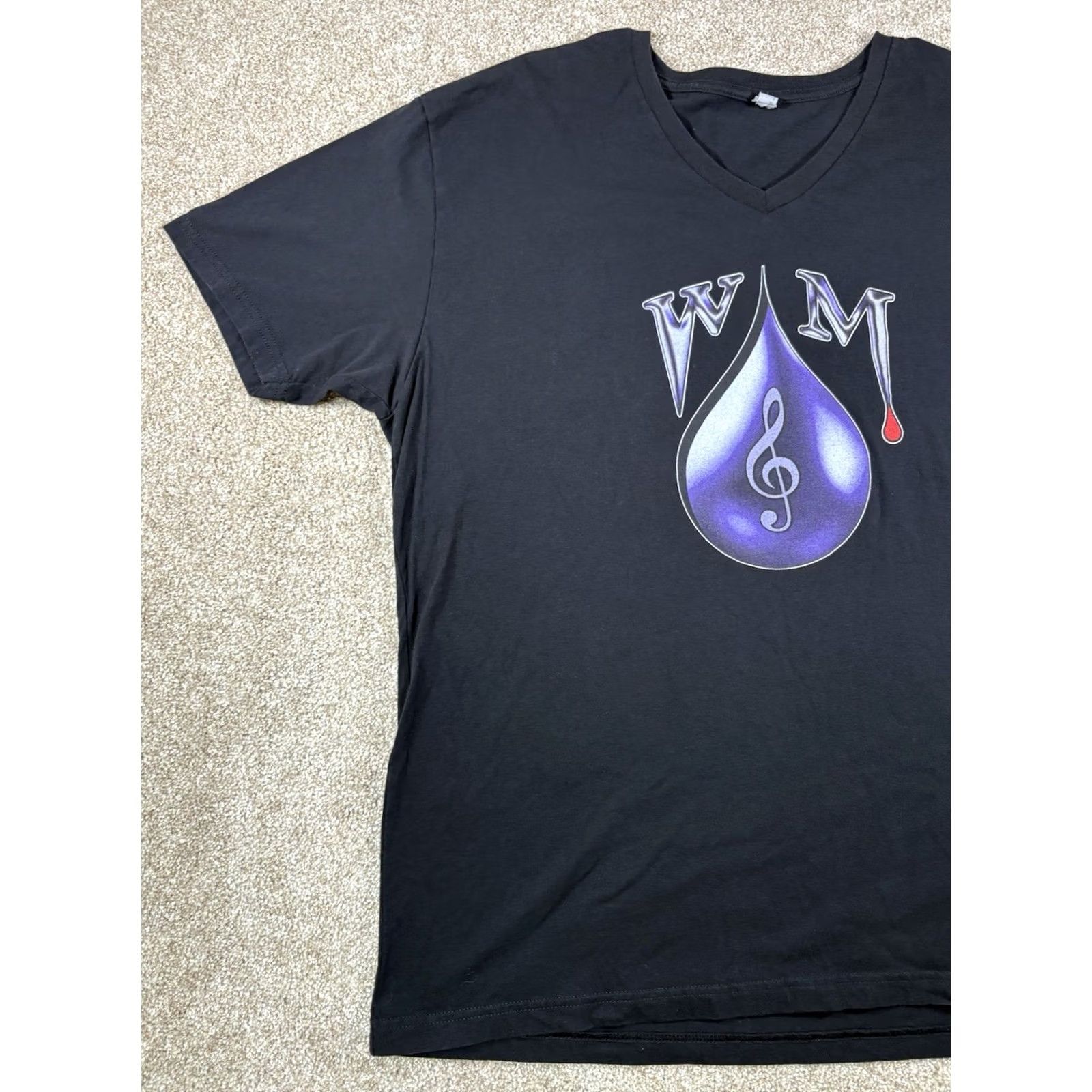 Next Level Y2K Purple Rain WM Music Short Sleeve Black T-Shirt XX-Large Unisex Adults Crew Neck T-Shirt Nike? Size US XXL / EU 58 / 5 - 2 Thumbnail