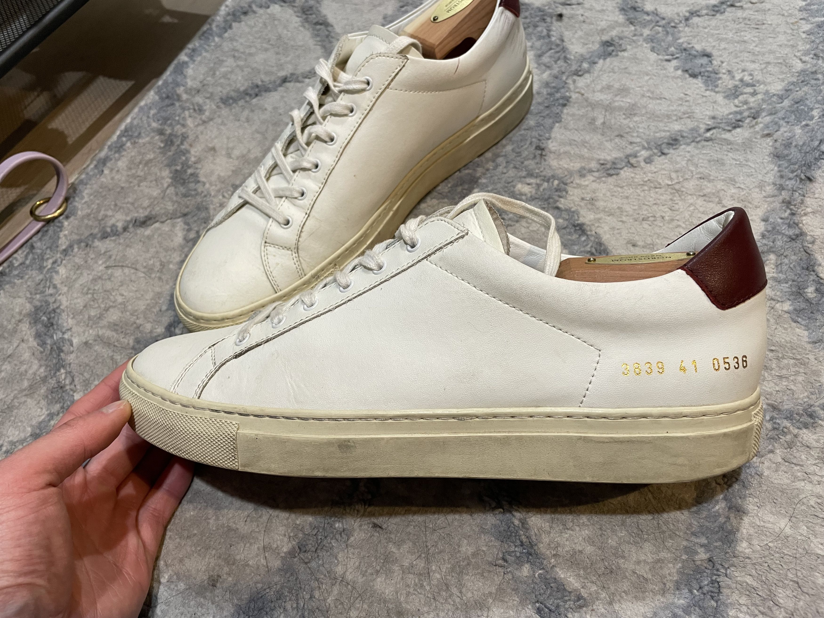 Common Projects Common Projects Achilles Retro Low White Red Size US 8 / EU 41 - 2 Thumbnail