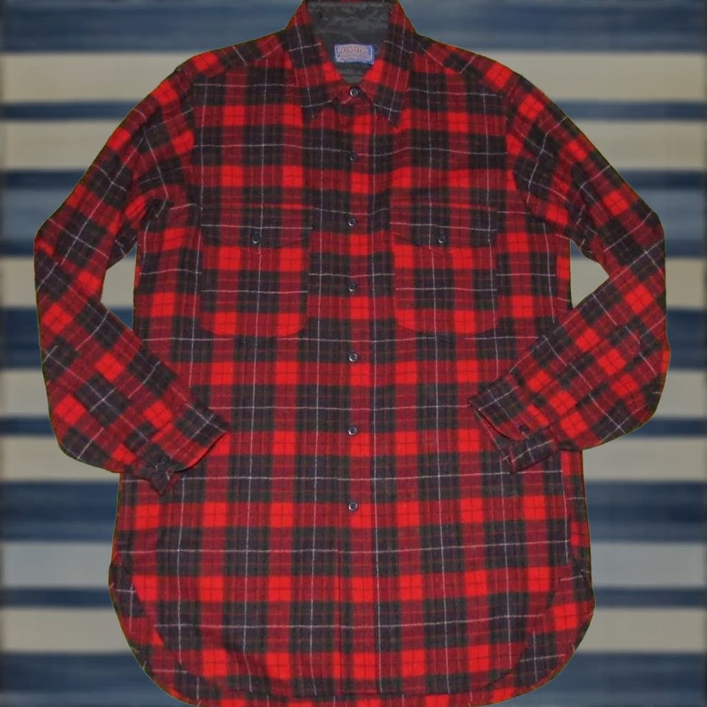 Pendleton Vtg PENDLETON Wool Tartan Plaid Long Sleeve Button Down Shirt Made In USA 15.5 Size US L / EU 52-54 / 3 - 1 Thumbnail