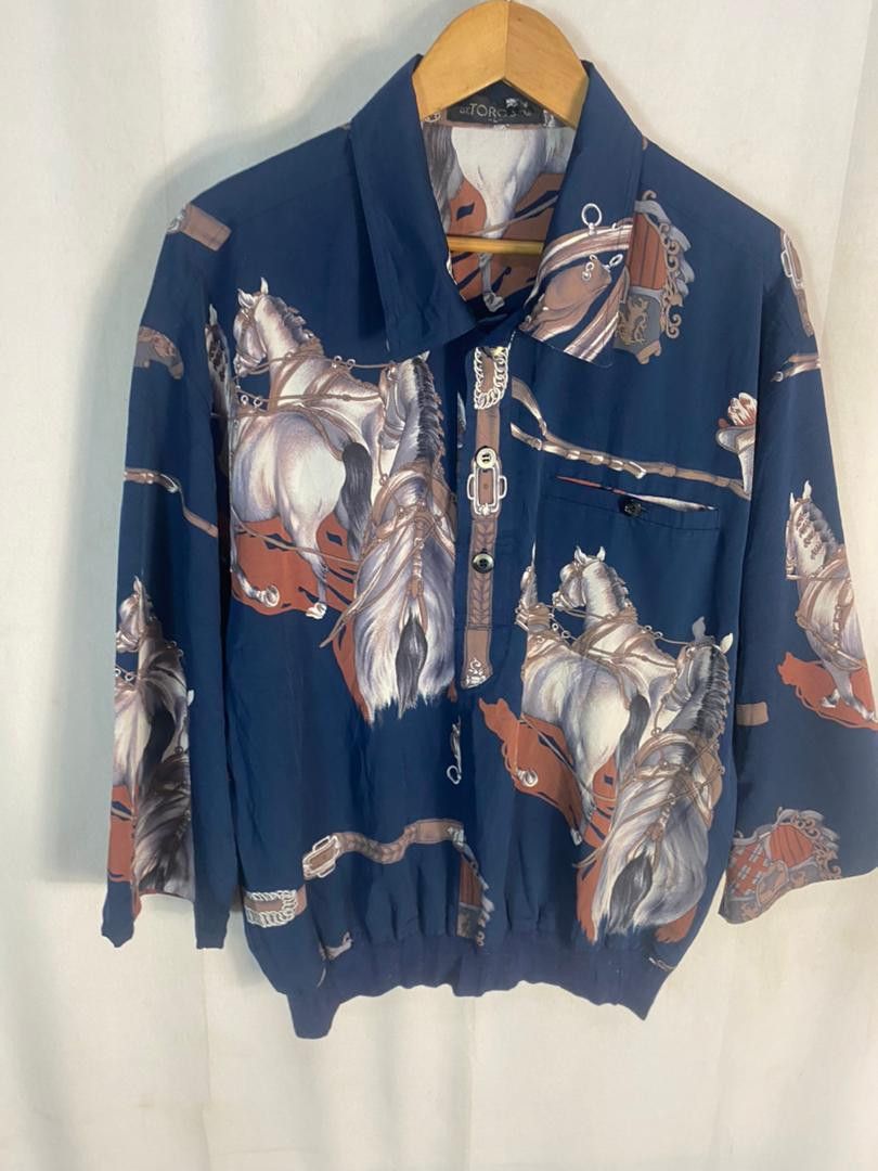 Designer × Japanese Brand St.torosa fullprint half button polo shirt Size US L / EU 52-54 / 3 - 4 Thumbnail