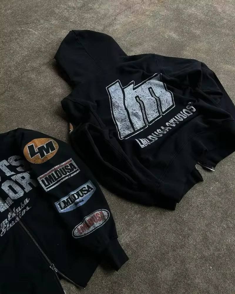 Japanese Brand × Vintage men's y2k sweatshirt in motostyle Size US L / EU 52-54 / 3 - 4 Thumbnail