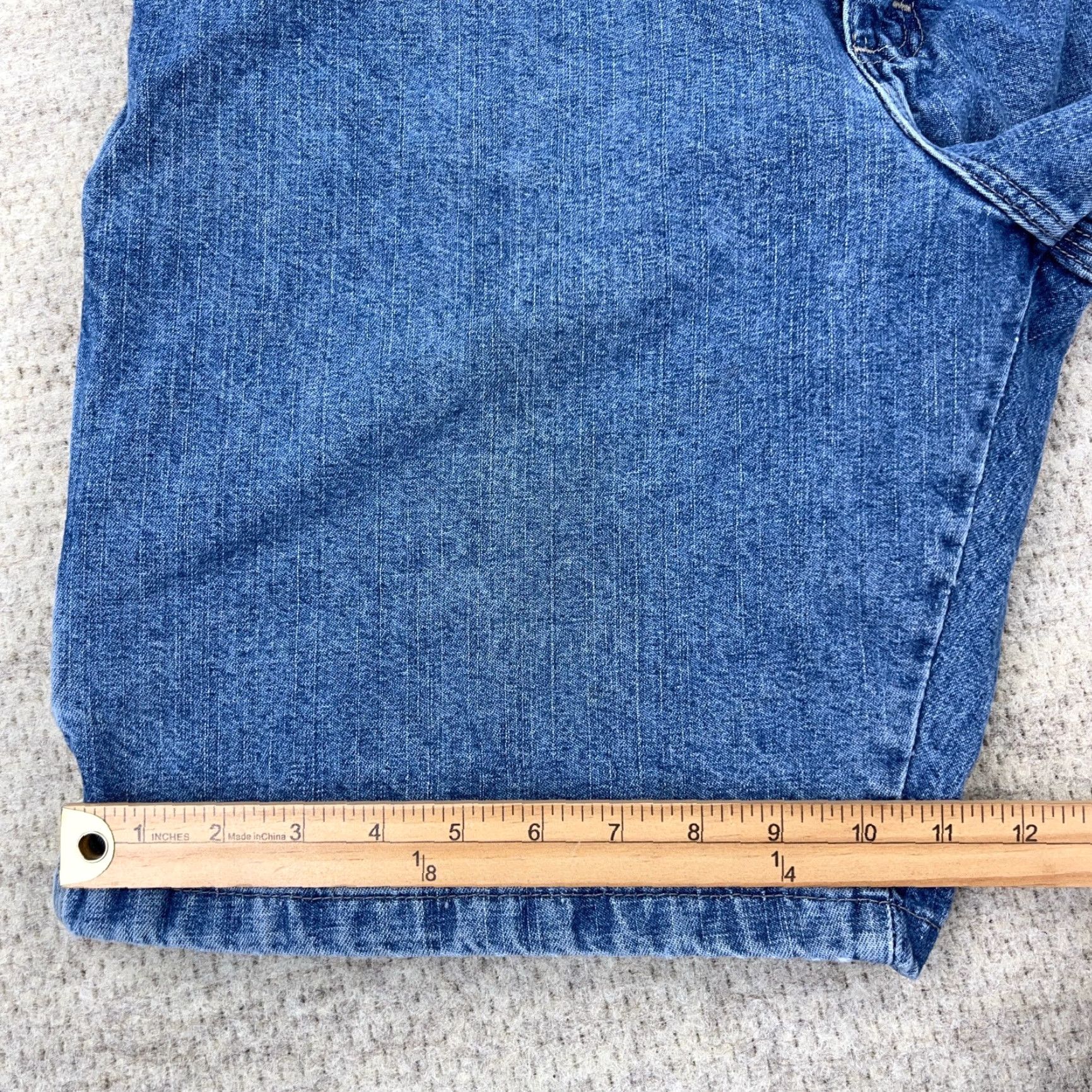Wrangler VINTAGE Wrangler Shorts Men 36 Bermuda Denim 5-Pocket Relaxed Fit Blue Baggy Workwear 90s Grunge Hip Hop Rockabilly Classic 36 Mens Size US 36 / EU 52 - 6 Thumbnail