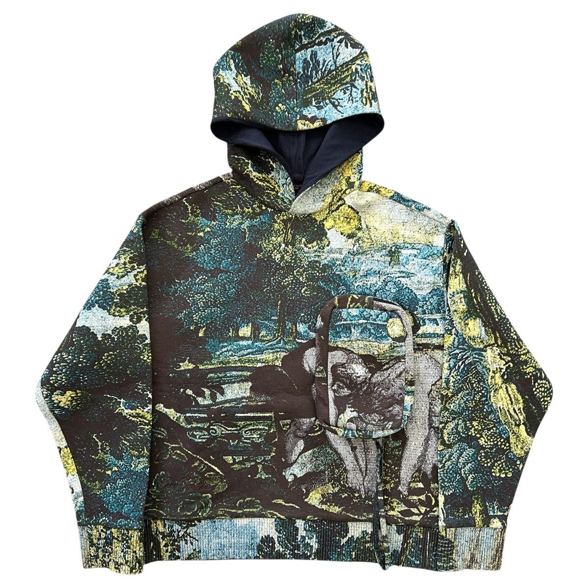 Louis Vuitton LOUIS VUITTON 2020SS Virgil Abloh Tapestry 3D Pocket Hoodie Size US M / EU 48-50 / 2 - 1 Thumbnail