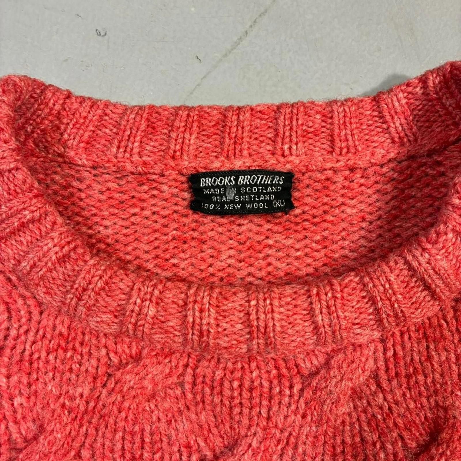 Brooks Brothers 1960s Brooks Brothers Salmon Scottish Wool Sweater Size US XL / EU 56 / 4 - 2 Thumbnail