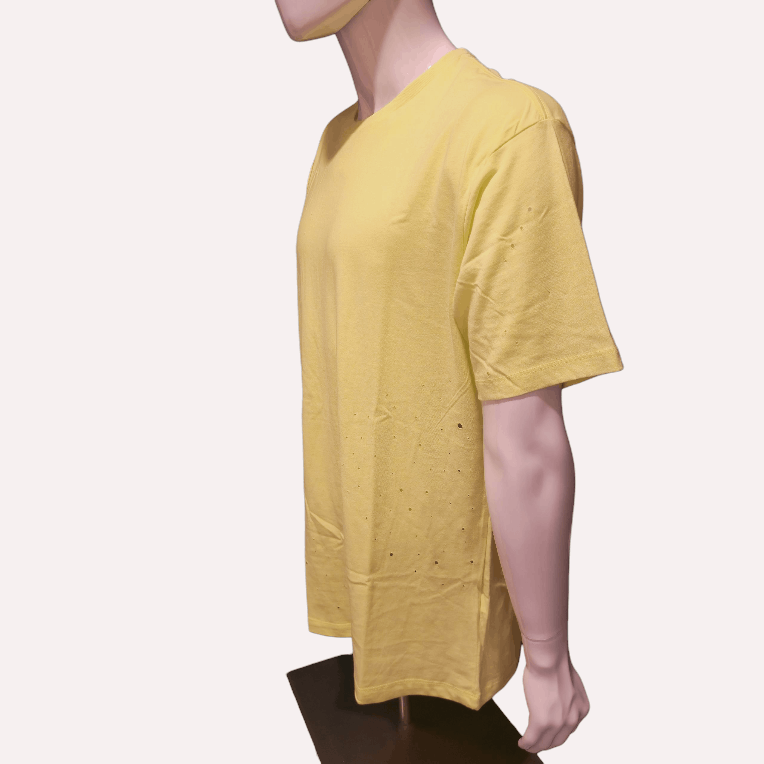 Forever 21 Forever 21 Men's Yellow Large Knit Top Distressed Tee NWT Size US L / EU 52-54 / 3 - 4 Thumbnail