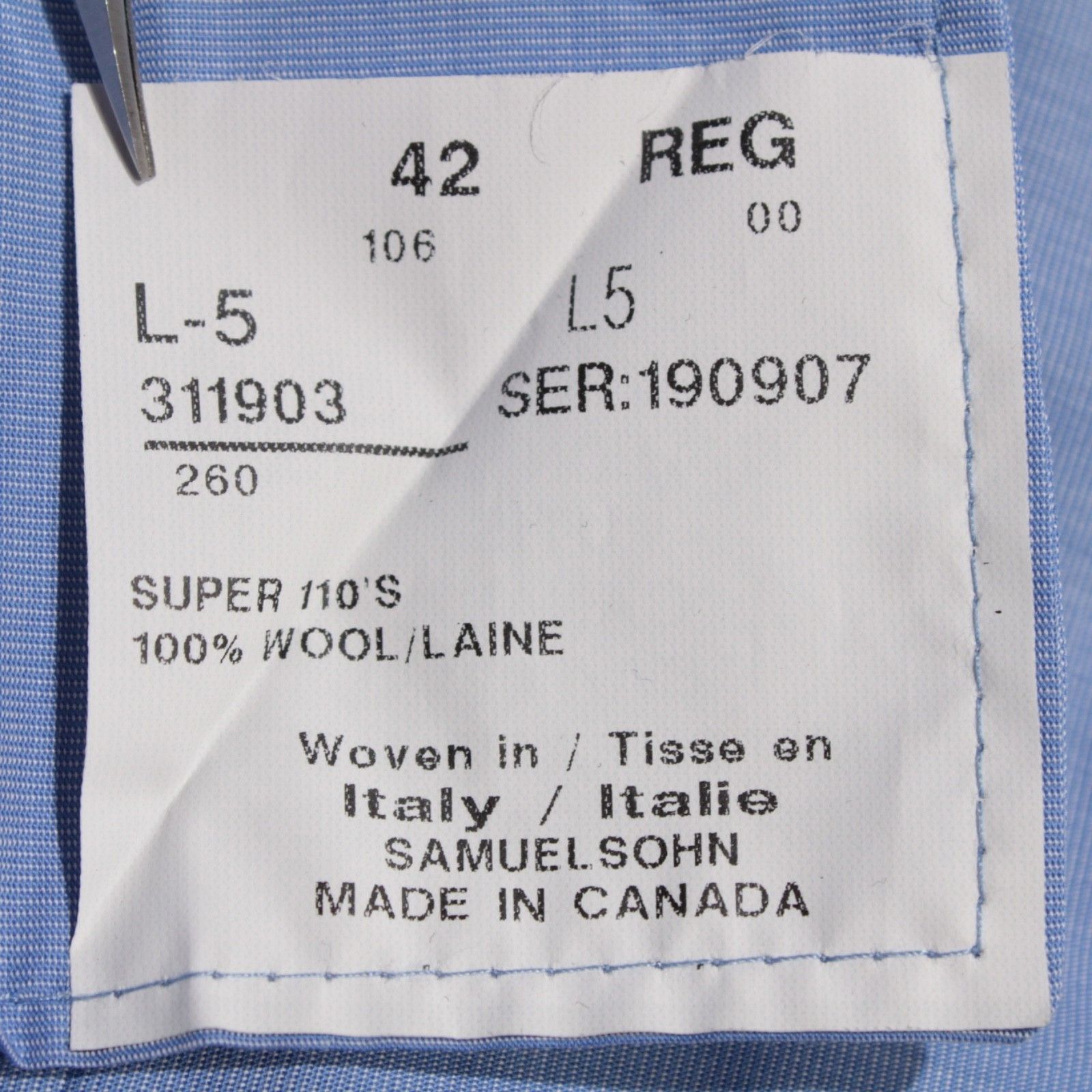 Samuelsohn Samuelsohn New with tags Dress Pants Size 42 US In Black Size US 42 / EU 58 - 8 Thumbnail