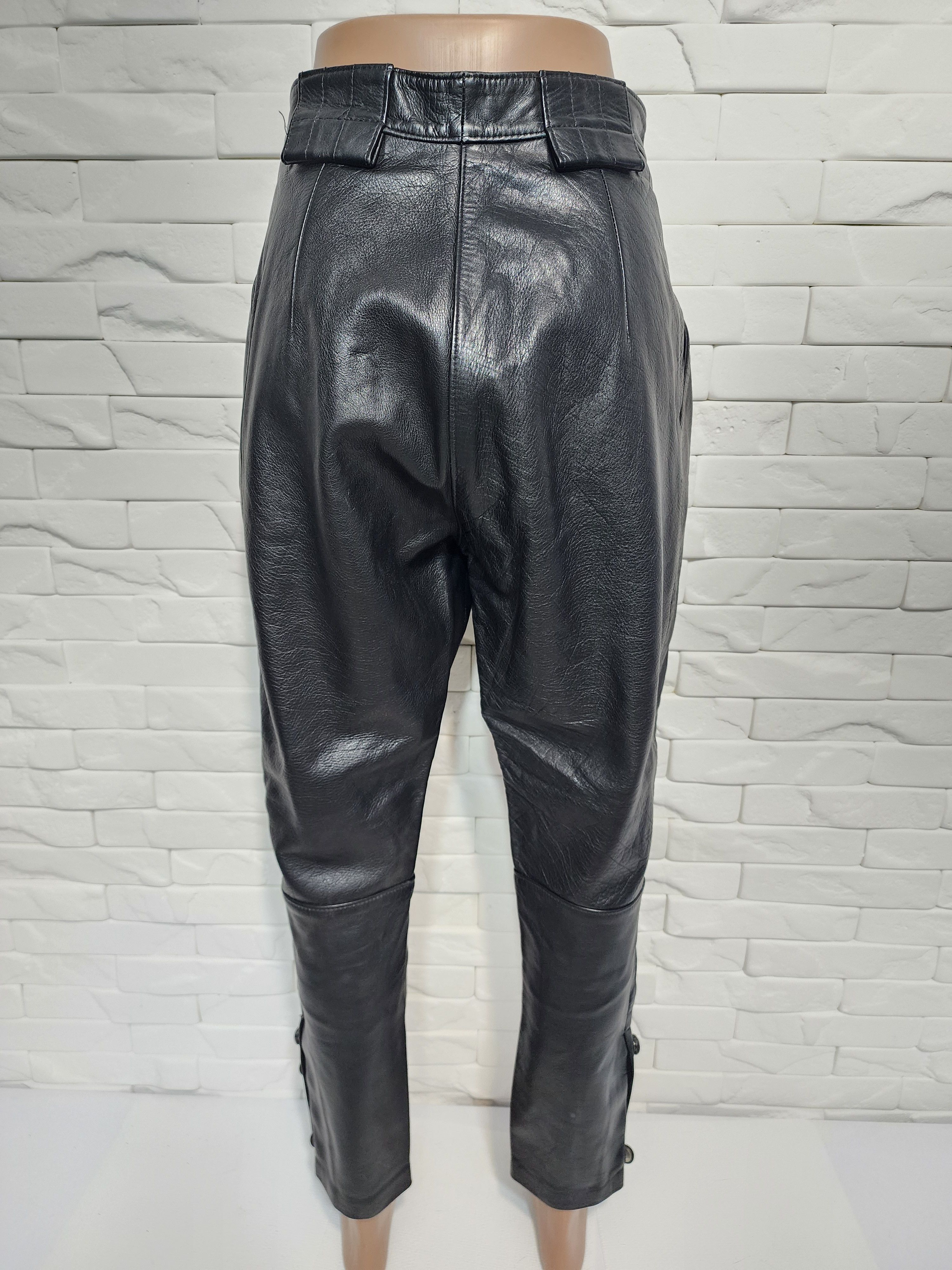 Genuine Leather Women's black leather pants. Size 25" / US 0 / IT 36 - 6 Thumbnail