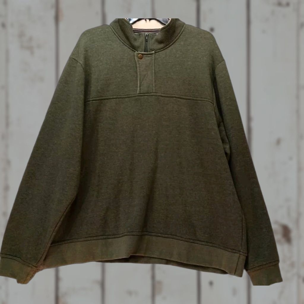 Orvis VINTAGE ORVIS Pullover Sweatshirt Mens XXL Green 1/4 Zip Snap Long Sleeve Knit Heavyweight All Seasons Casual Workwear Fish 90s Size US XXL / EU 58 / 5 - 1 Thumbnail