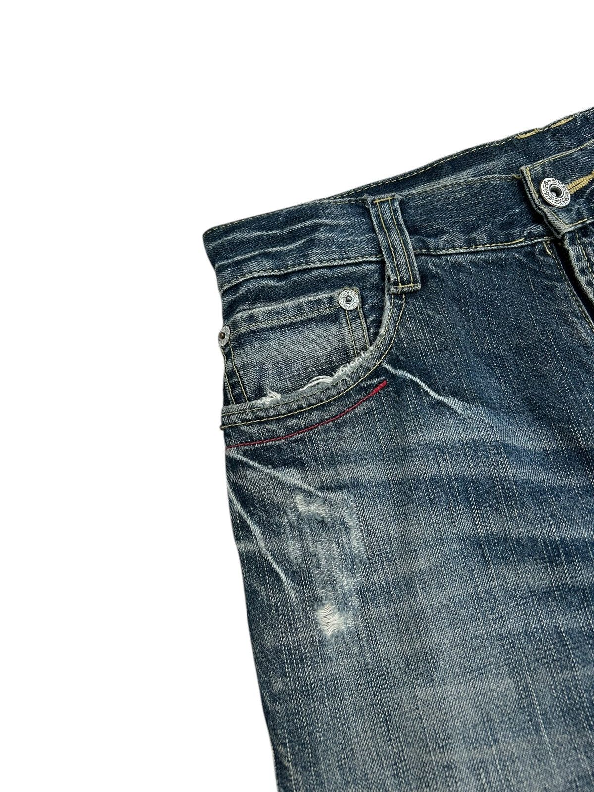 Japanese Brand × Tornado Mart Winger Japan Patch Embellishments Blue Way Distressed Jean Size US 31 - 11 Thumbnail