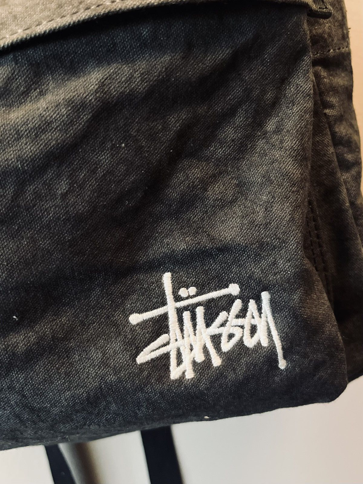 Stussy NEW 2023 summer Stussy canvas backpack washed black bag Size ONE SIZE - 4 Thumbnail
