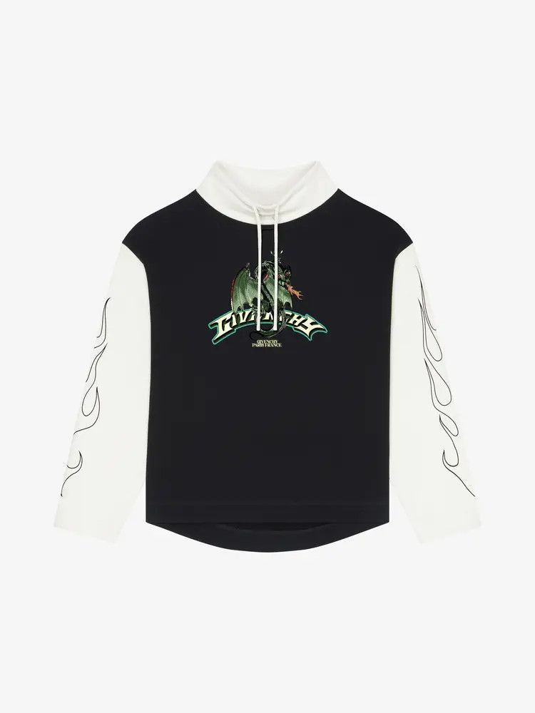Givenchy o1w1db10325 Casual Fit Funnel Neck Base in Black/White Size US L / EU 52-54 / 3 - 1 Thumbnail