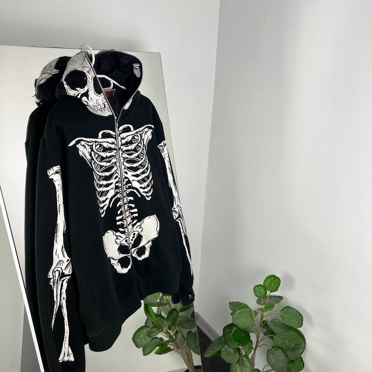 Affliction Avant Garde Japanese Brand Skeleton Hoodie Full Zip Over Print Banned Jawbreaker Y2k Grailed