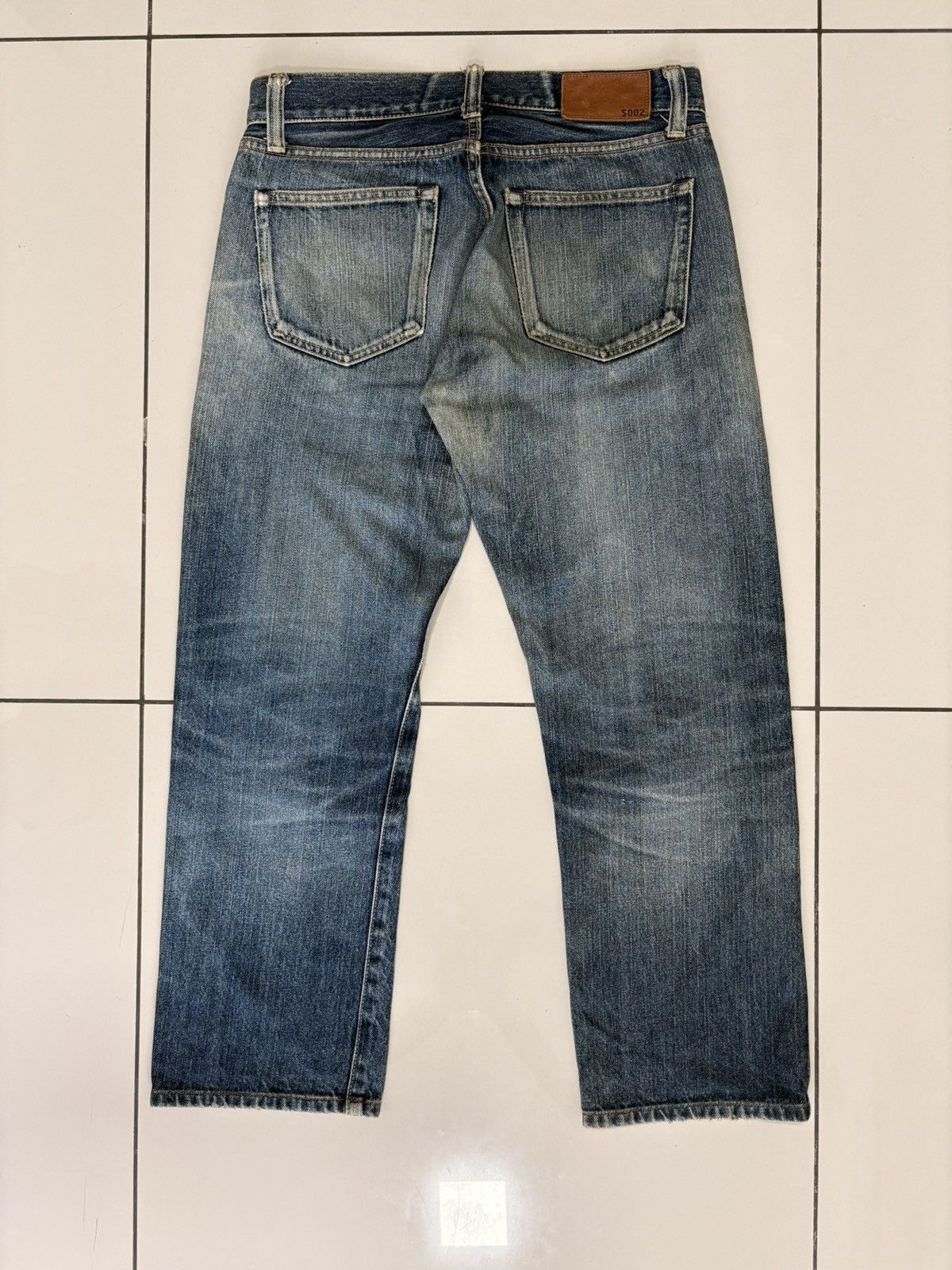 Japanese Brand Uniqlo S002 Selvedge V-Stitch Distressed Jeans Denim Size US 31 - 2 Thumbnail