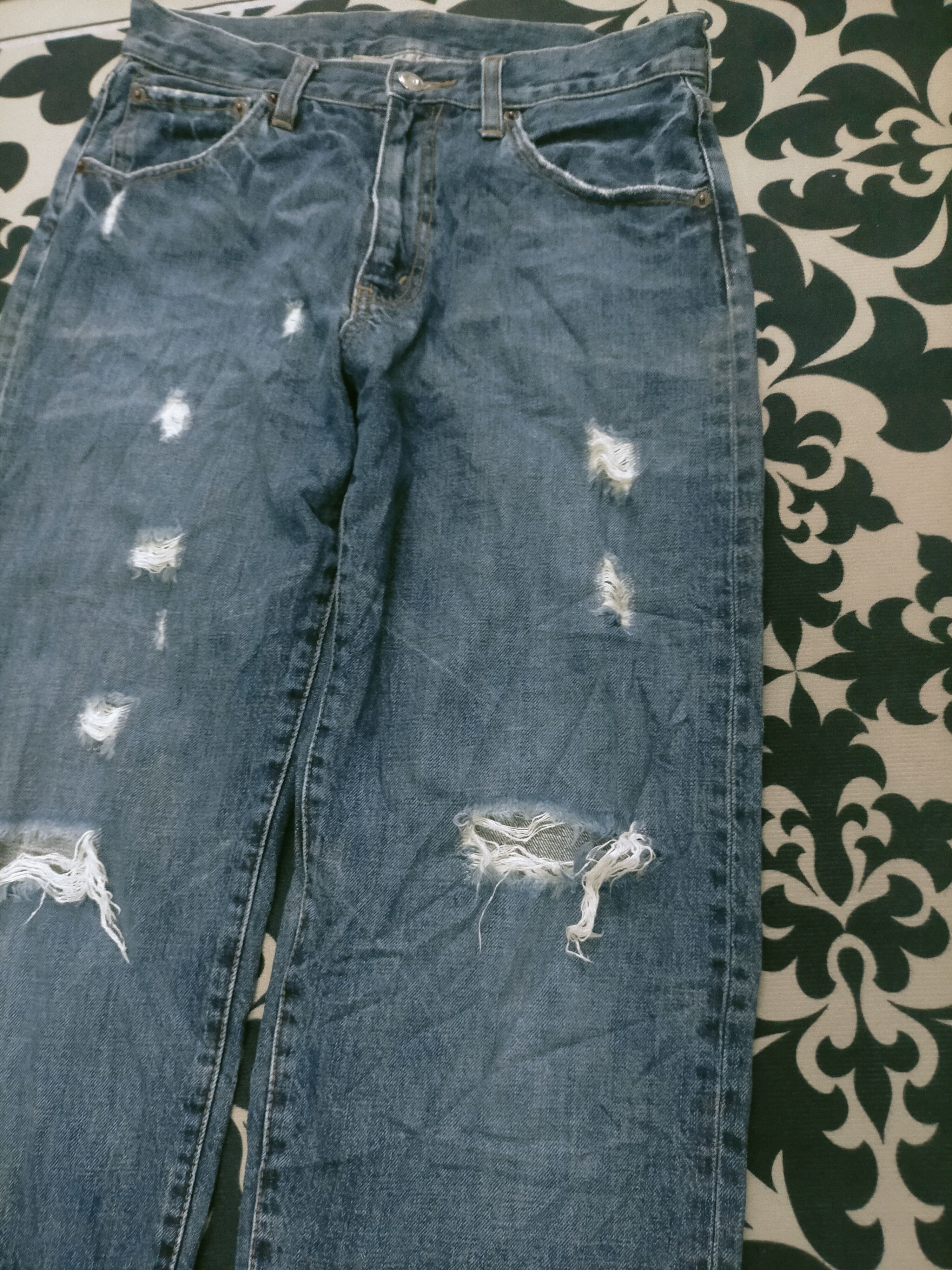 Japanese Brand × Junya Watanabe 🔥 Distressed 🔥 Junya Watanabe Style Famock Jeans Size US 29 - 3 Thumbnail
