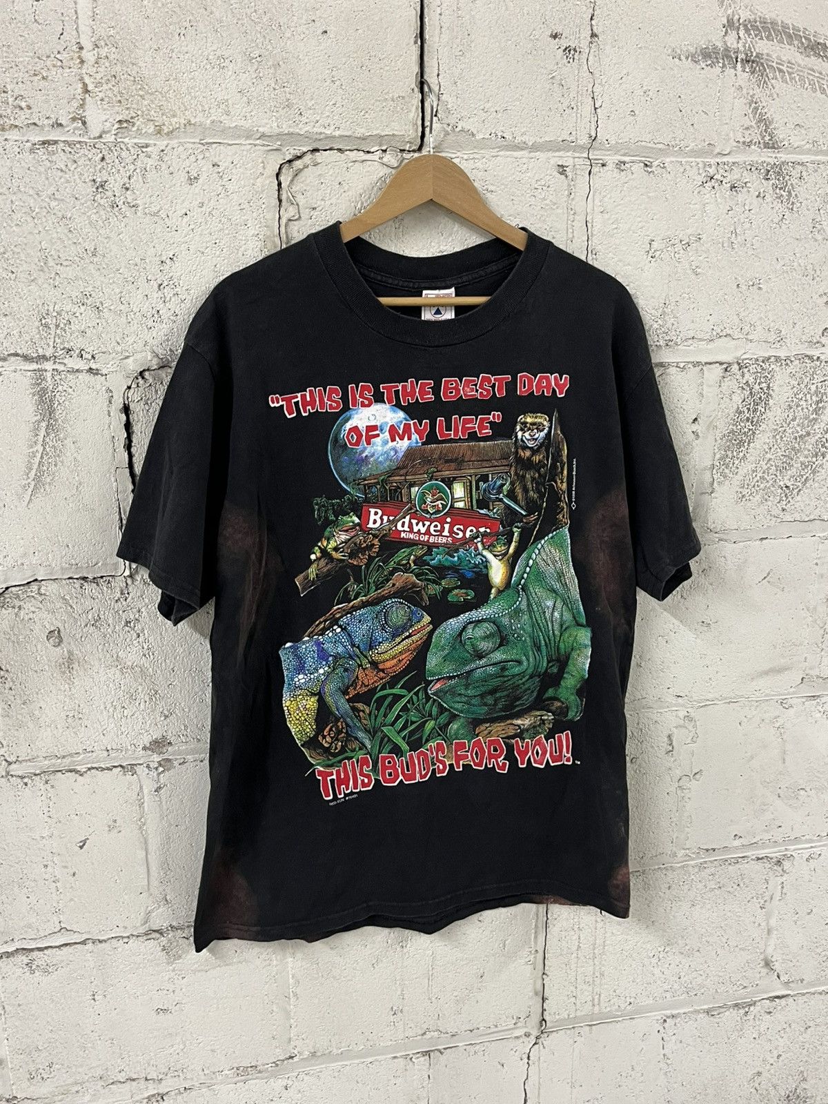 Budweiser Budweiser vintage 90s T-shirt rare streetwear hype thrashed Size US L / EU 52-54 / 3 - 3 Thumbnail
