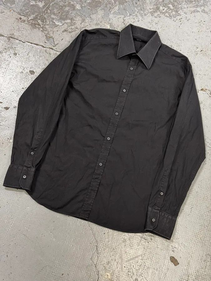 Gucci Gucci Black Classic Cotton Shirt Size US M / EU 48-50 / 2 - 5 Thumbnail