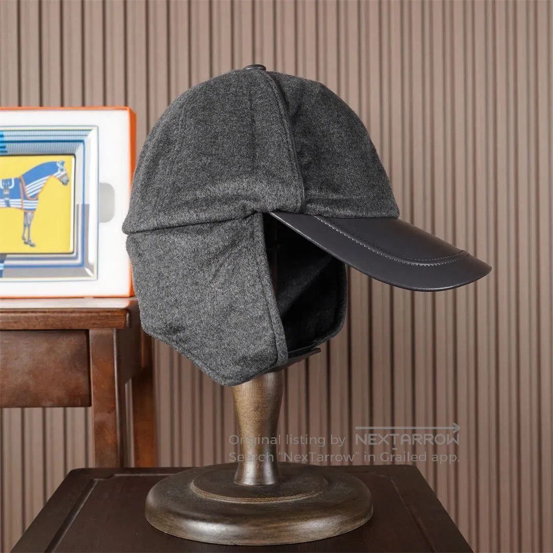 Zilli ZILLI Grey Baseball Cap with Leather Details. Size ONE SIZE - 2 Thumbnail