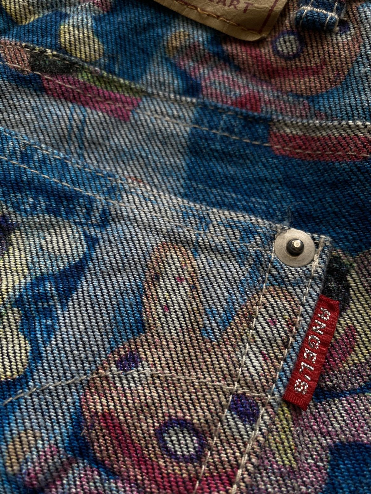 Angel Blue × Hysteric Glamour 2000s Angel Blue - LSD TV Mascots Denim Pants Size 25" / US 0 / IT 36 - 4 Thumbnail