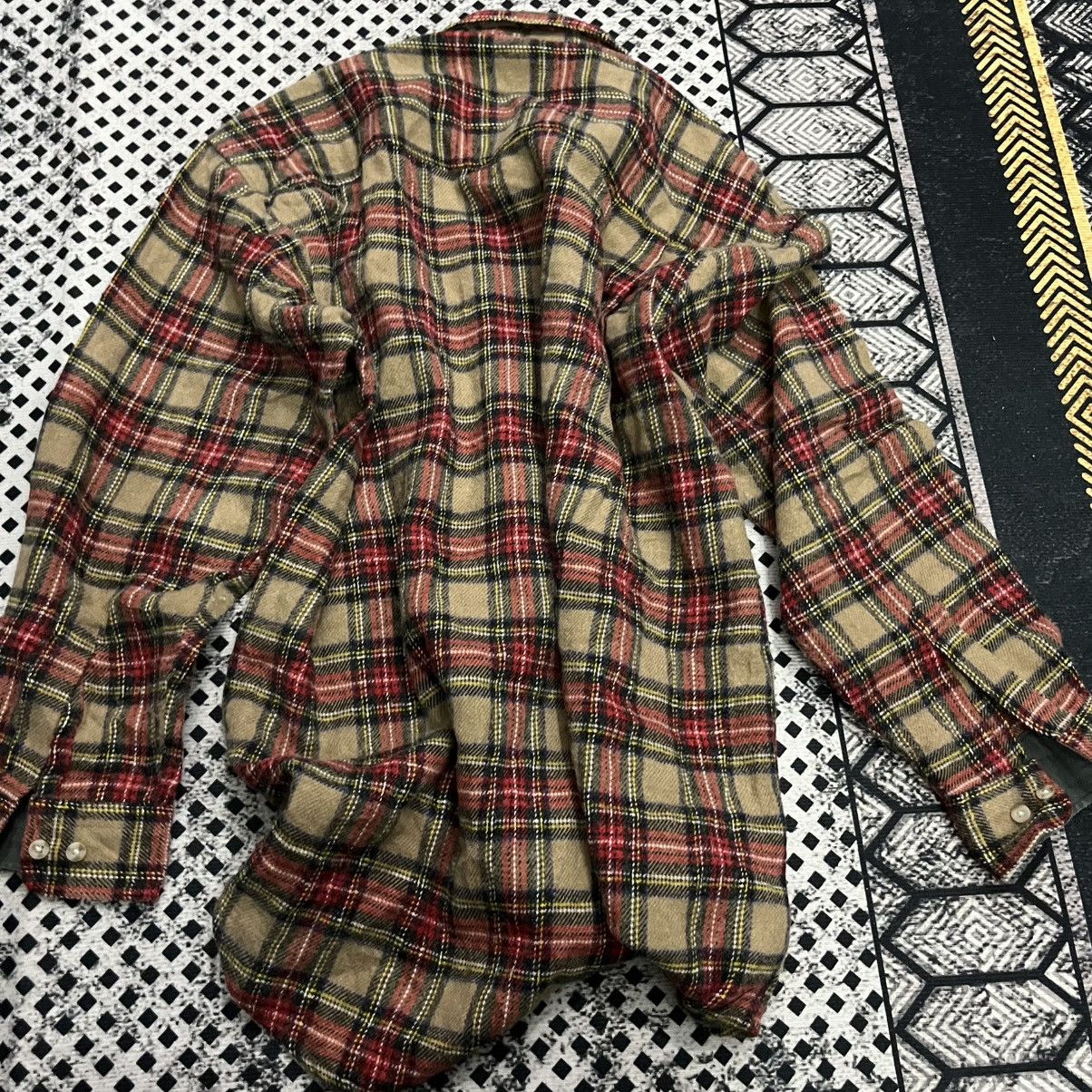 Ego Tripping × Flannel 💥Egg Nog Vintage 90s Wool Tartan Flannel Size US L / EU 52-54 / 3 - 10 Thumbnail