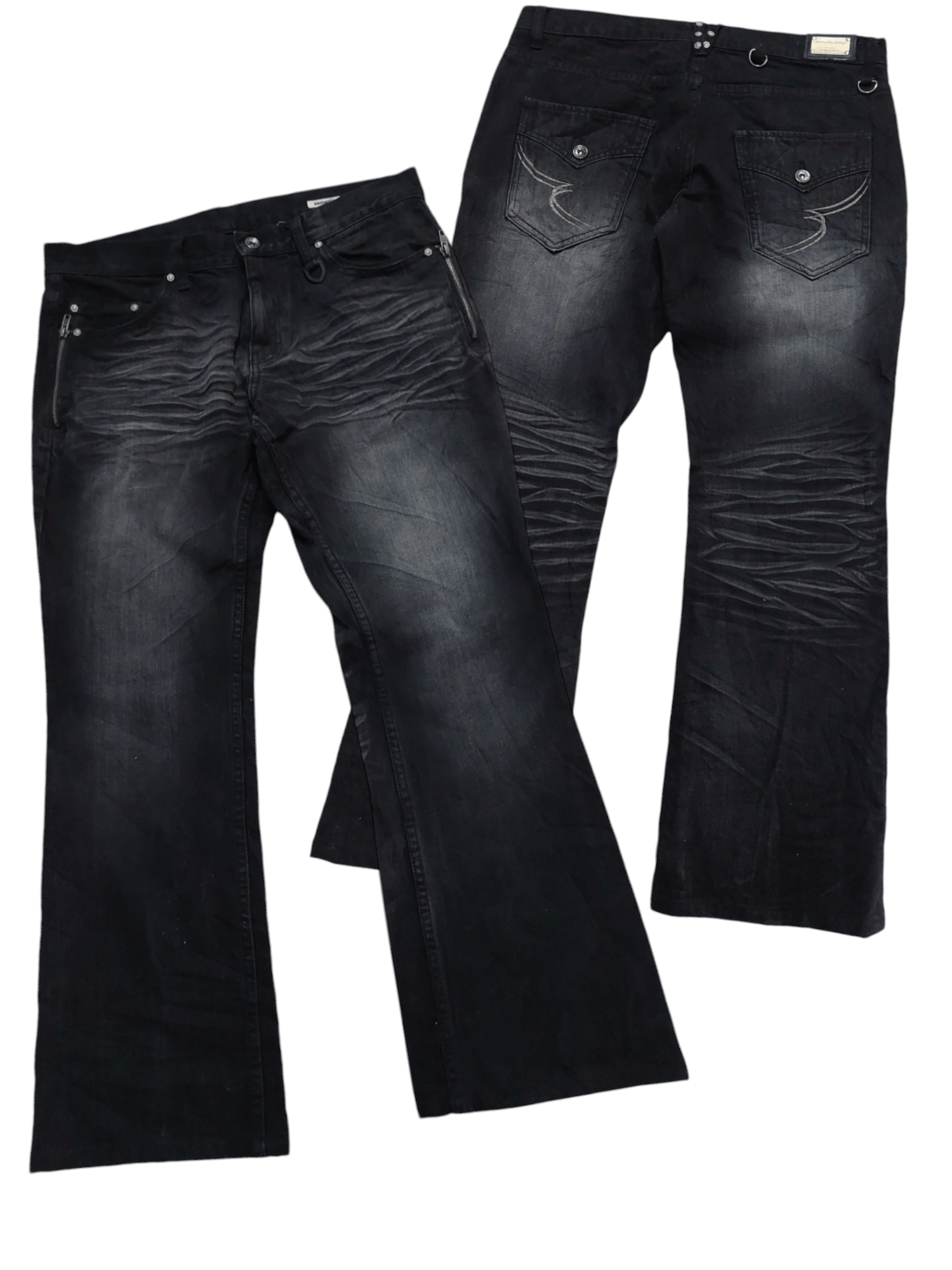 semanticdesign Flare Jeans Semantic Design Black Boot Cut Size US 34 / EU 50 - 1 Thumbnail