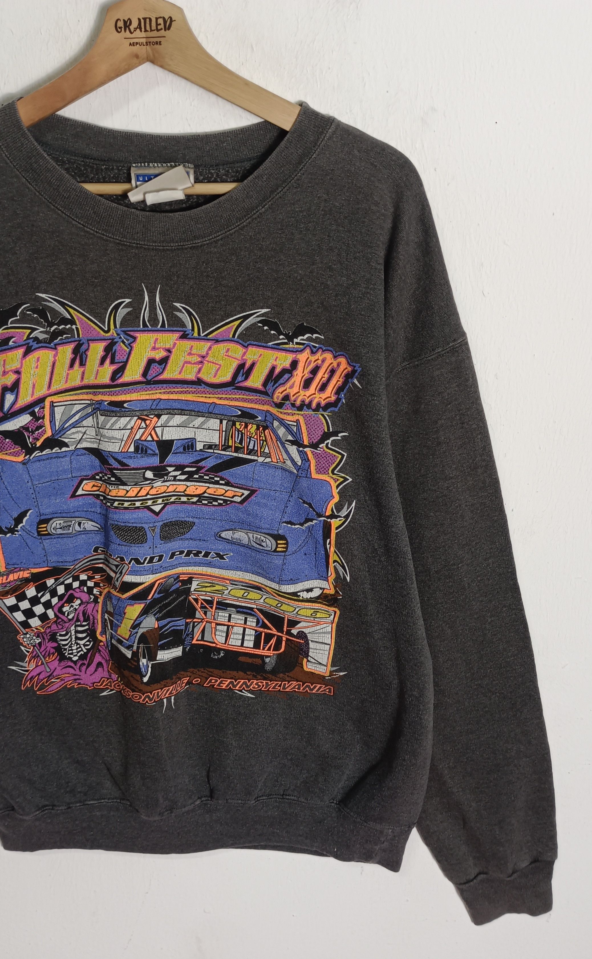 NASCAR Vintage Nascar"Who Can Beat The Reaper" Jacksonville Size US L / EU 52-54 / 3 - 5 Thumbnail