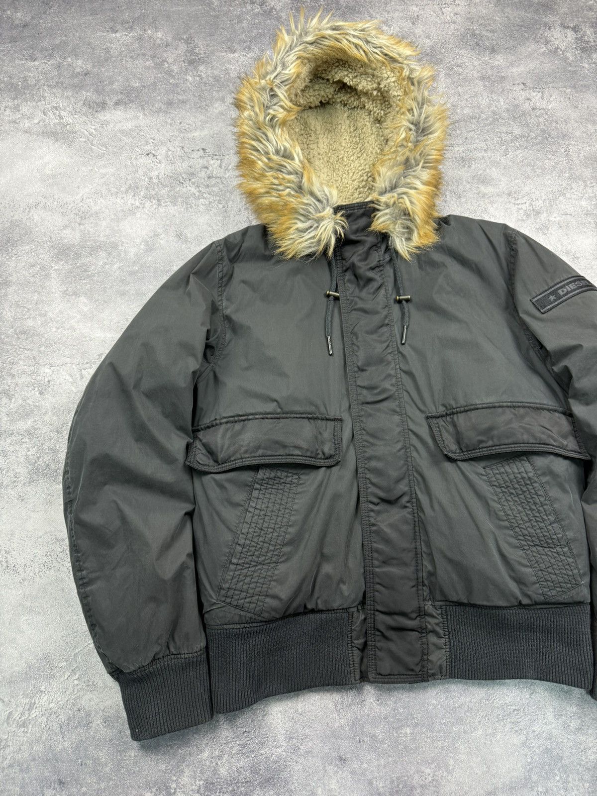 Diesel Diesel Y2K Fur Mohair Puffer Bomber Jacket Size US L / EU 52-54 / 3 - 6 Thumbnail