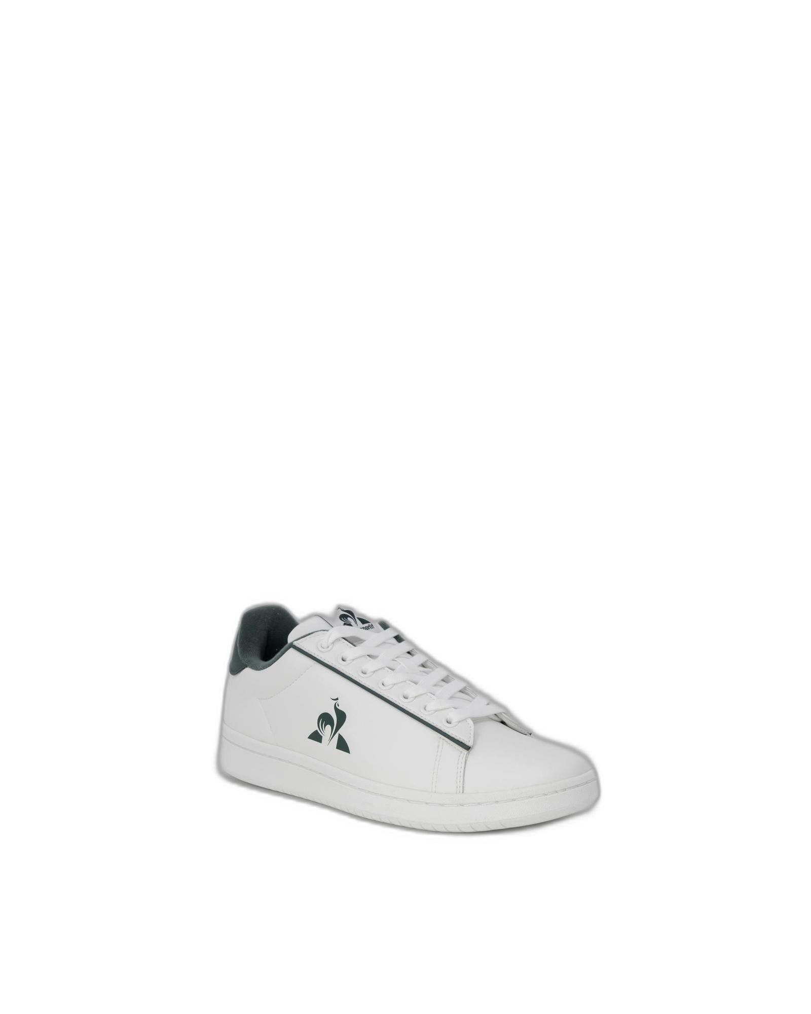 image of Le Coq Sportif Sporty Leather Sneakers With Rubber Sole in Green, Men's (Size 7)