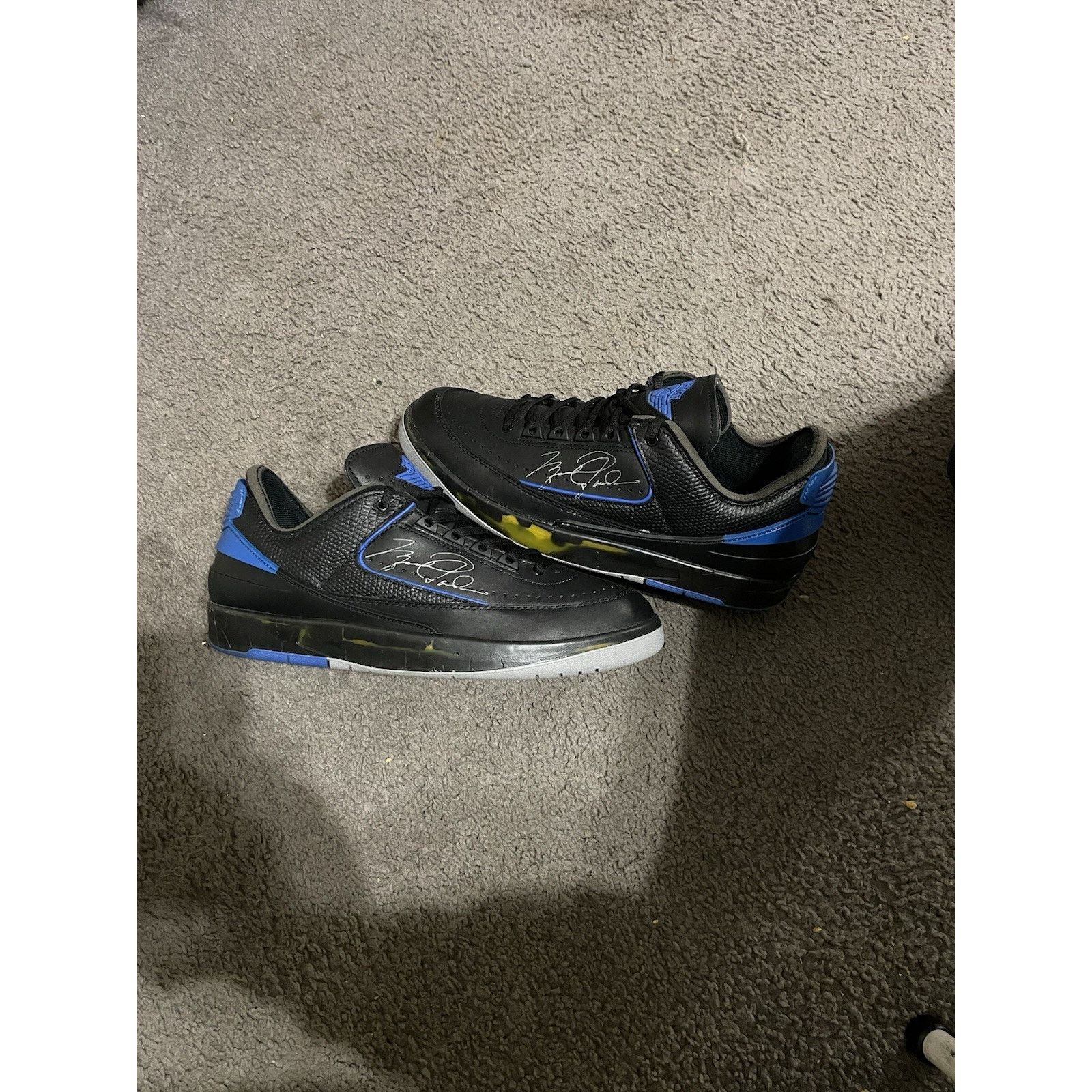 Jordan Brand Size 9.5M -Off-White x Air Jordan 2 Retro SP Low Black Royal Size US 9.5 / EU 42-43 - 2 Thumbnail