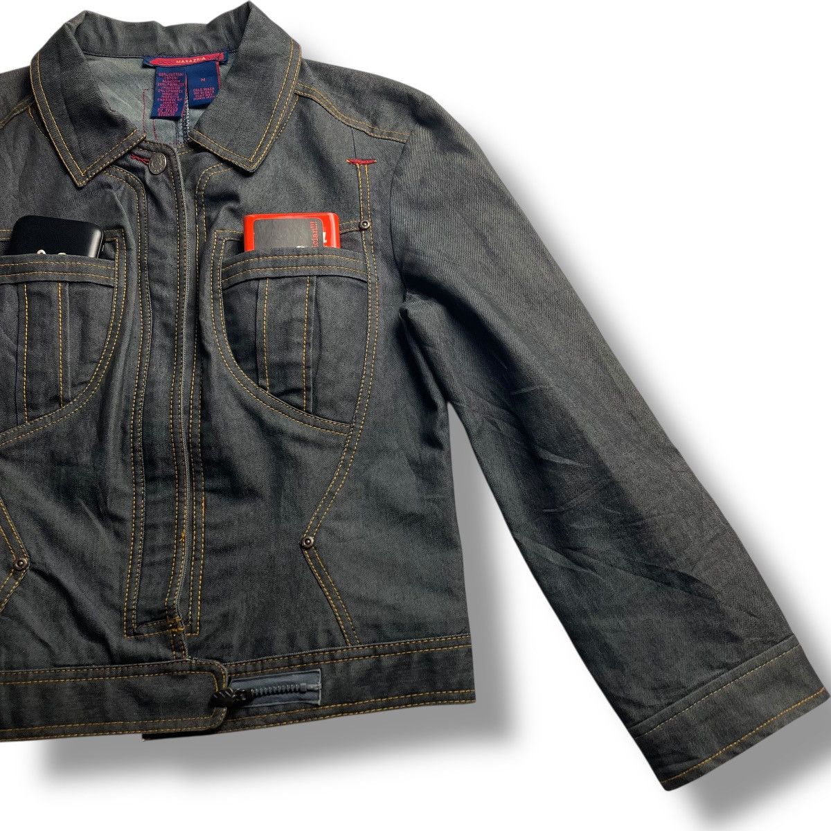 Bcbgmaxazria BCBG MAXAZRIA JEANS BUTTON UP CROPPED DENIM JACKET Size M / US 6-8 / IT 42-44 - 3 Thumbnail