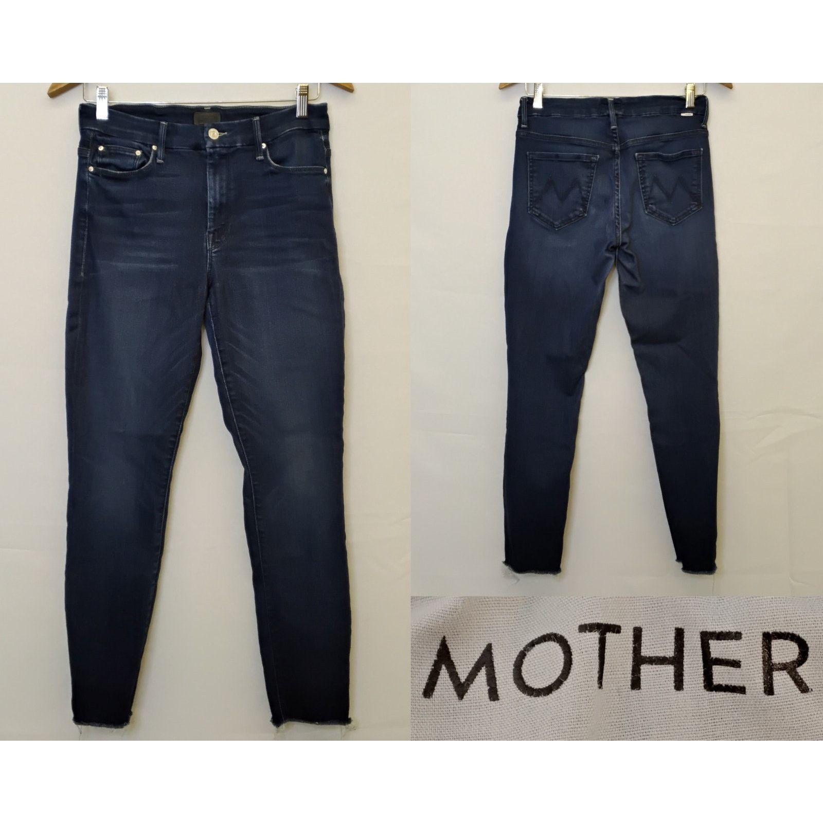 MOTHER Mother Highwaisted Looker Ankle Jean Women's 28 Dark Wash Size 28" / US 6 / IT 42 - 1 Thumbnail