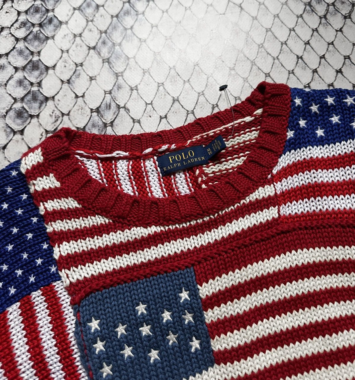 Polo Ralph Lauren Polo Ralph Lauren American Flag USA Knit Sweater Patchwork Size XL / US 12-14 / IT 48-50 - 3 Thumbnail