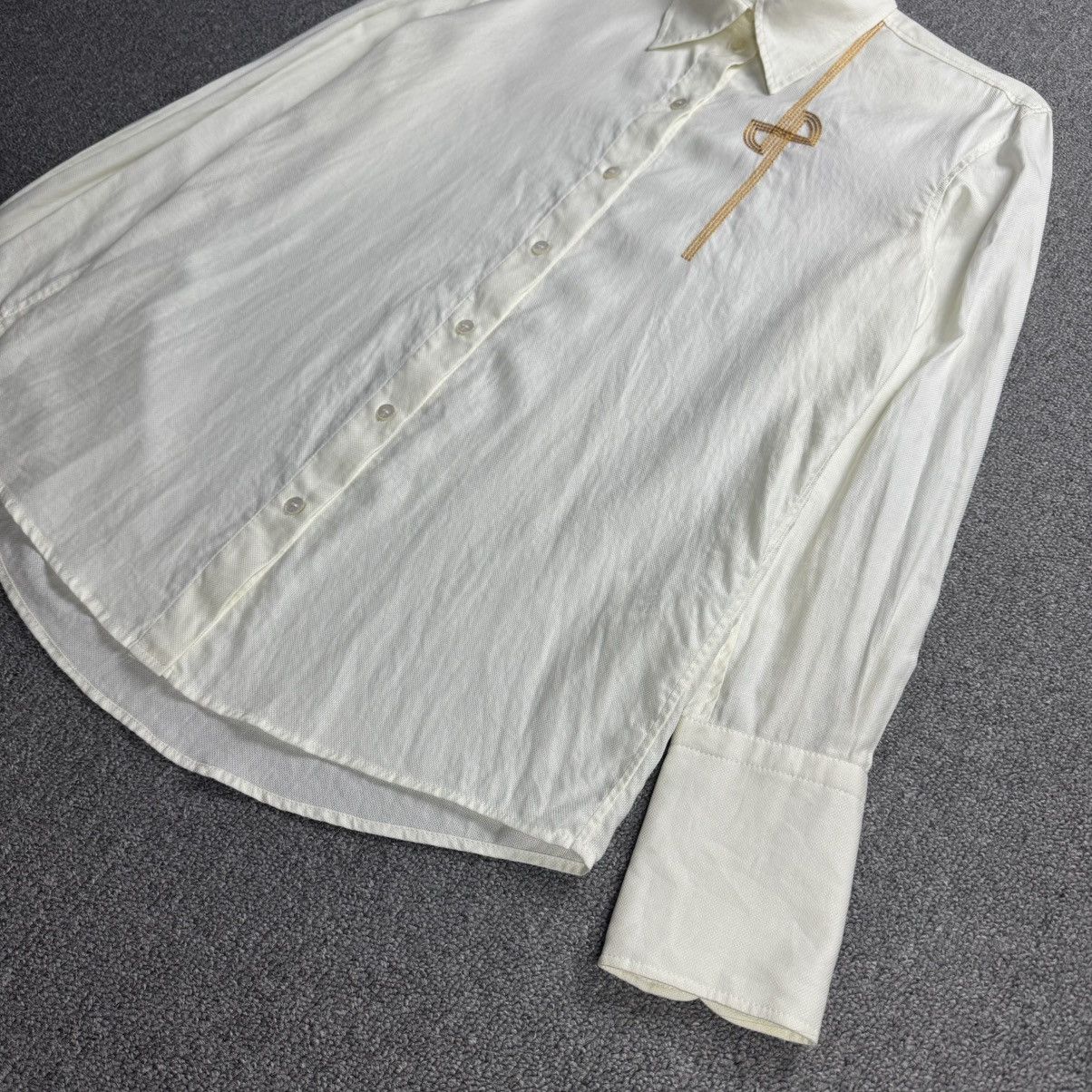 Patou Patou - Embroidered Logo Design L/S Oversized Size XS / US 0-2 / IT 36-38 - 3 Thumbnail