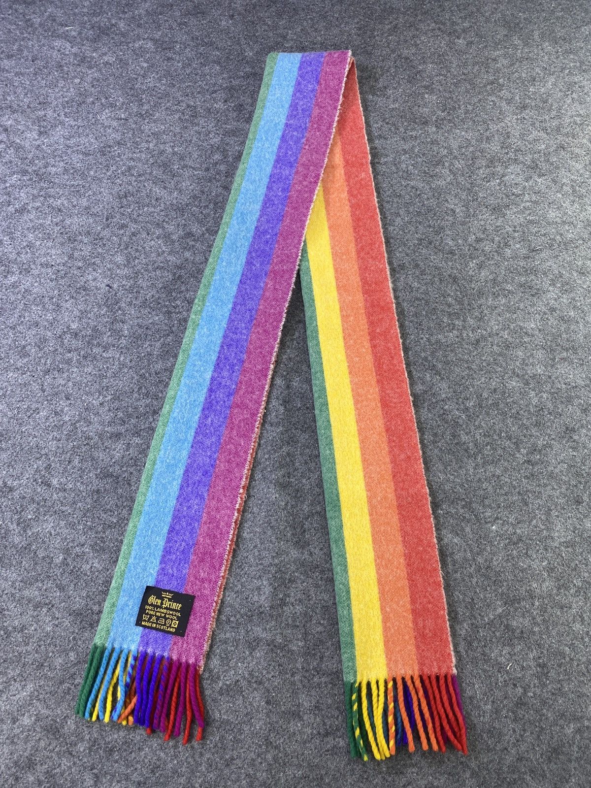 Vintage Glen Prince Lampswool Scarf / Muffler / Neckwear -T803 Size ONE SIZE - 2 Thumbnail