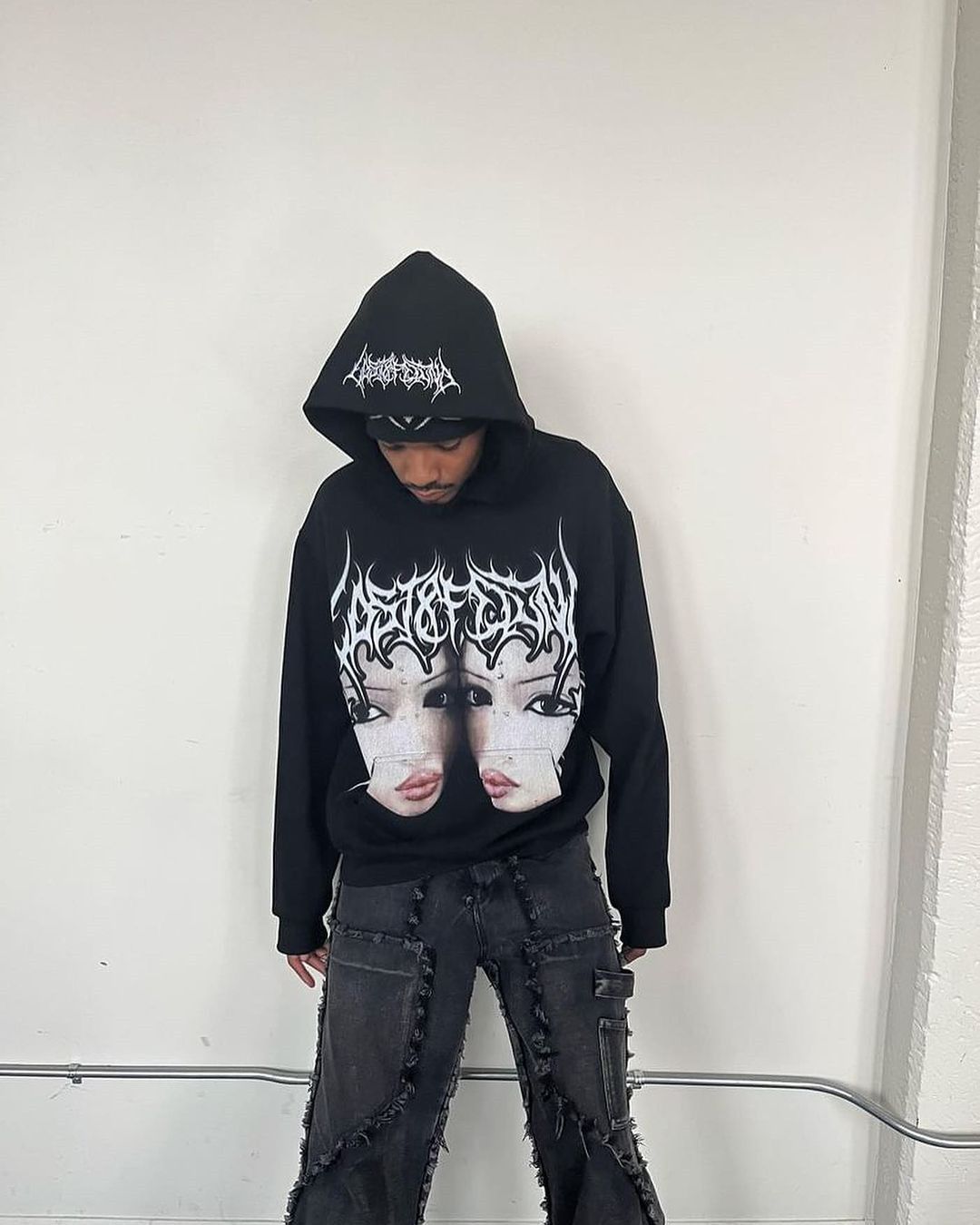 Japanese Brand × Vintage Y2K Clothing Printed Hoodie Pattern Size XXL / US 16-18 / IT 52-54 - 4 Thumbnail