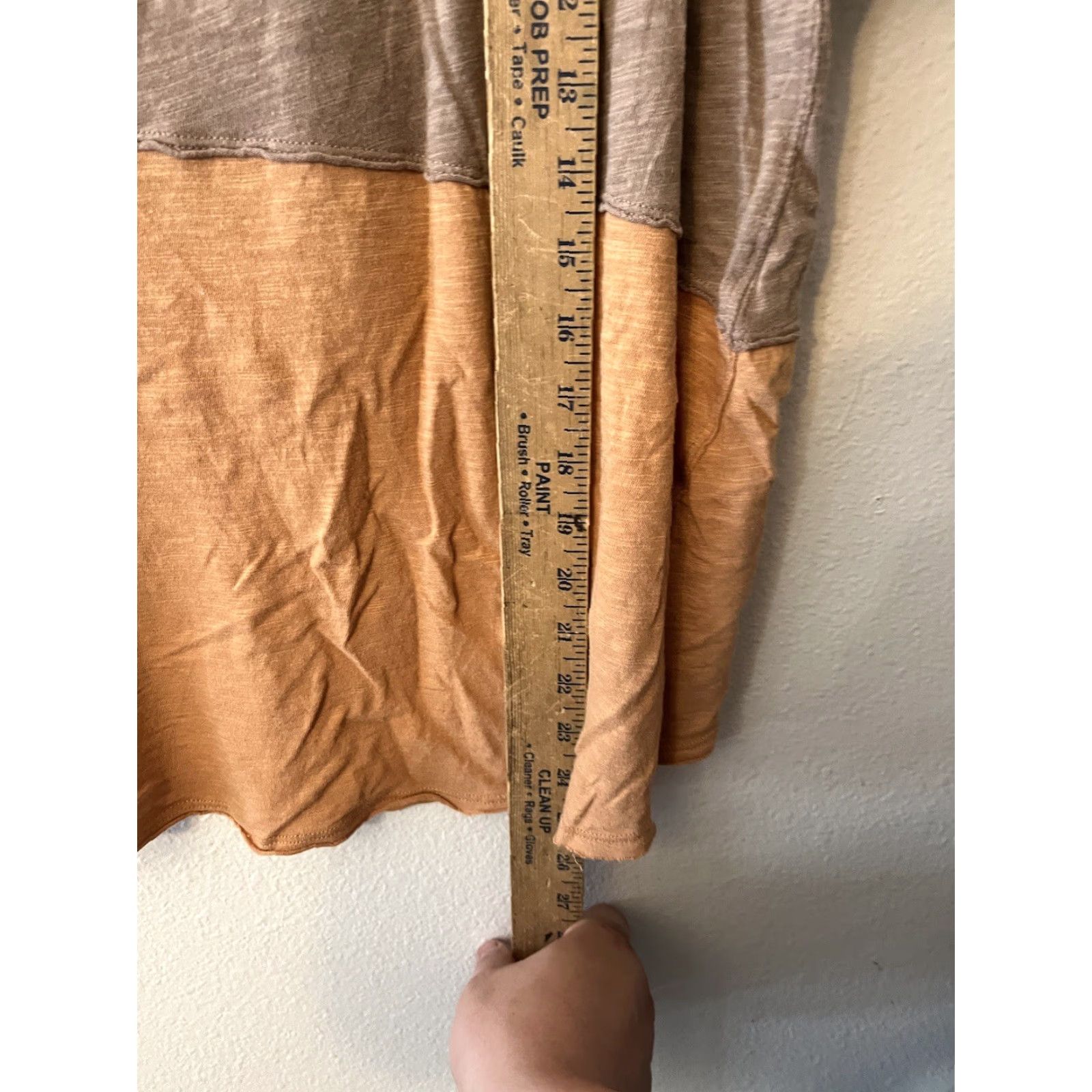 Free People FREE PEOPLE T-Shirt WOMENS XS COLORBLOCK MIDNIGHT TAN/ORANGE Colorful 90s? Size XS / US 0-2 / IT 36-38 - 4 Thumbnail
