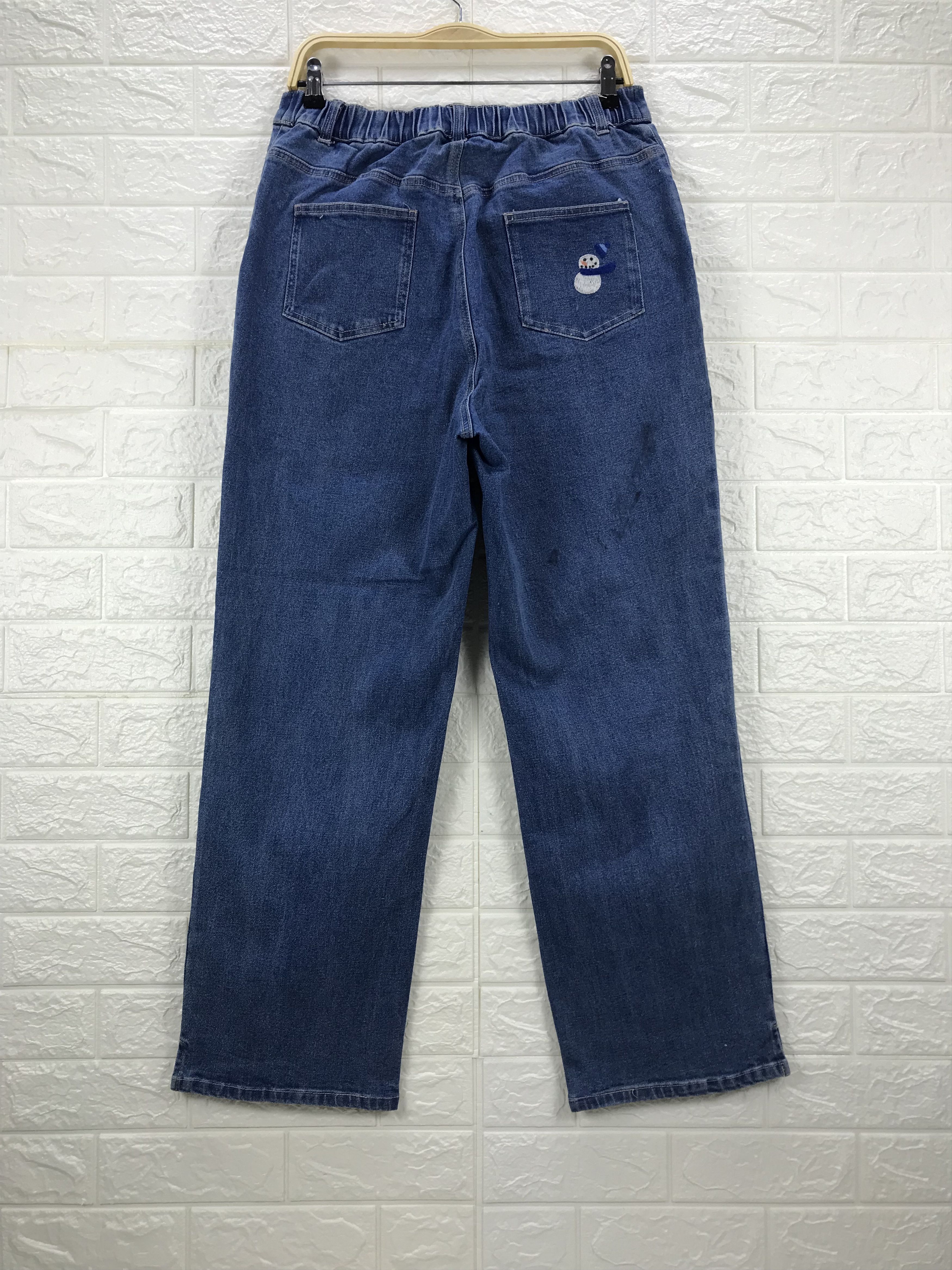 Quacker Factory Vintage Quacker Factory Embroidered Snow Man Jeans Size 33" - 5 Thumbnail