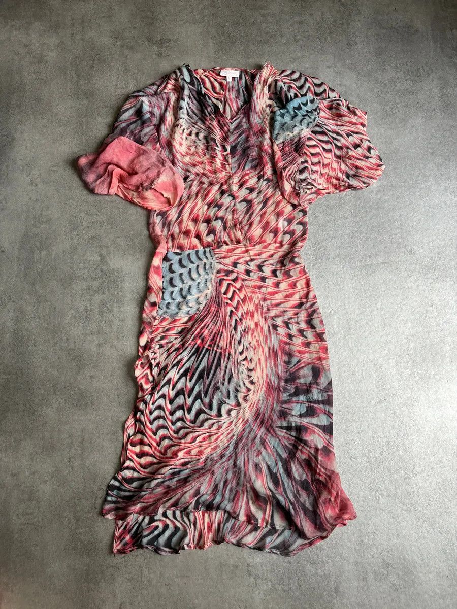 Other SS2001 Roberto Cavalli Psychadelic Silk Puffy Dress Size S / US 4 / IT 40 - 5 Thumbnail