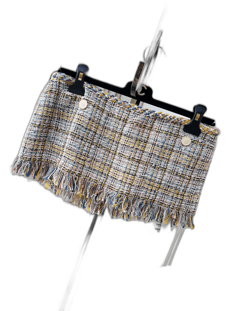 Chanel Chanel Tweed Fringe Mini Skirt Size 28" / US 6 / IT 42 - 1 Thumbnail