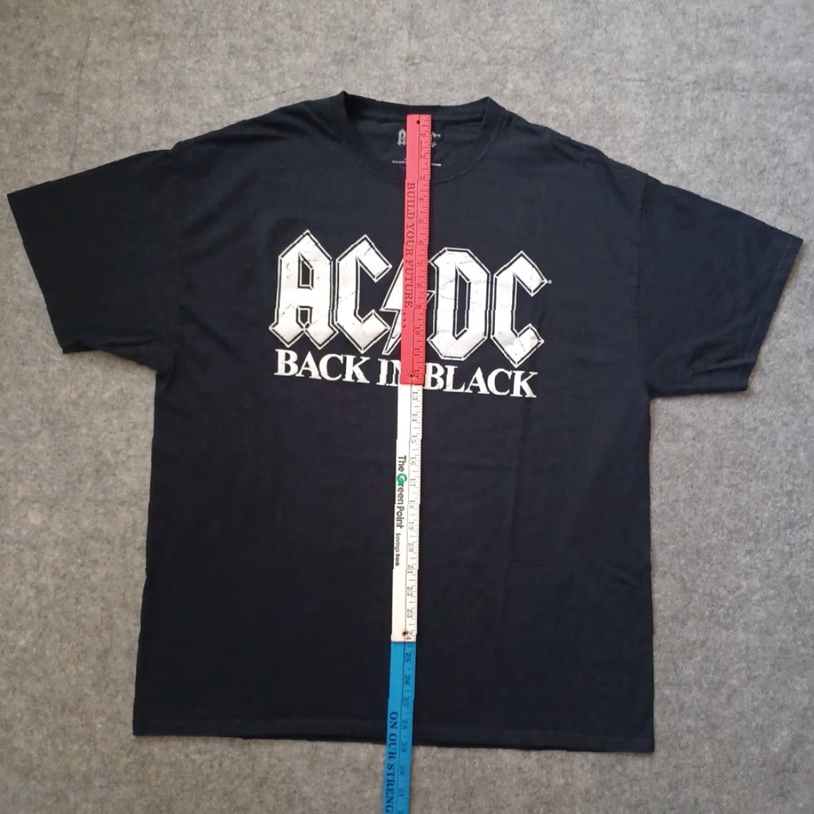 Logo 7 AC/DC Mens T Shirt XL Black White Back In Black Graphic Large Logo Shirt Mens XL Black White Graphic Print 70s 80s Rock Logo AC/DC Size US XL / EU 56 / 4 - 7 Thumbnail