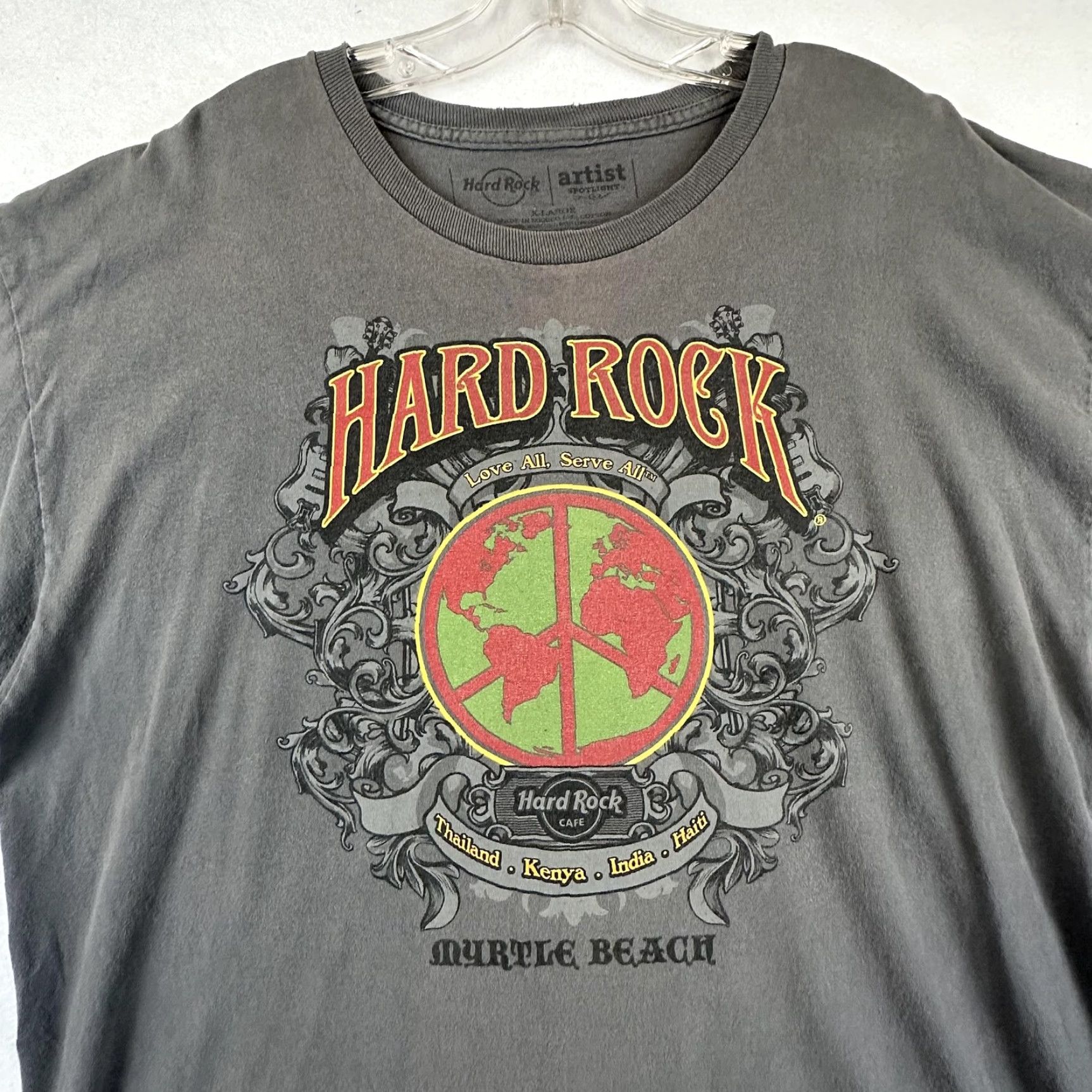 Hard Rock Cafe Hard Rock Cafe John Lennon Shirt Mens XL Gray Short Sleeve Crew Neck Graphic Print Vintage: No Music Rock Peace Size US XL / EU 56 / 4 - 3 Thumbnail