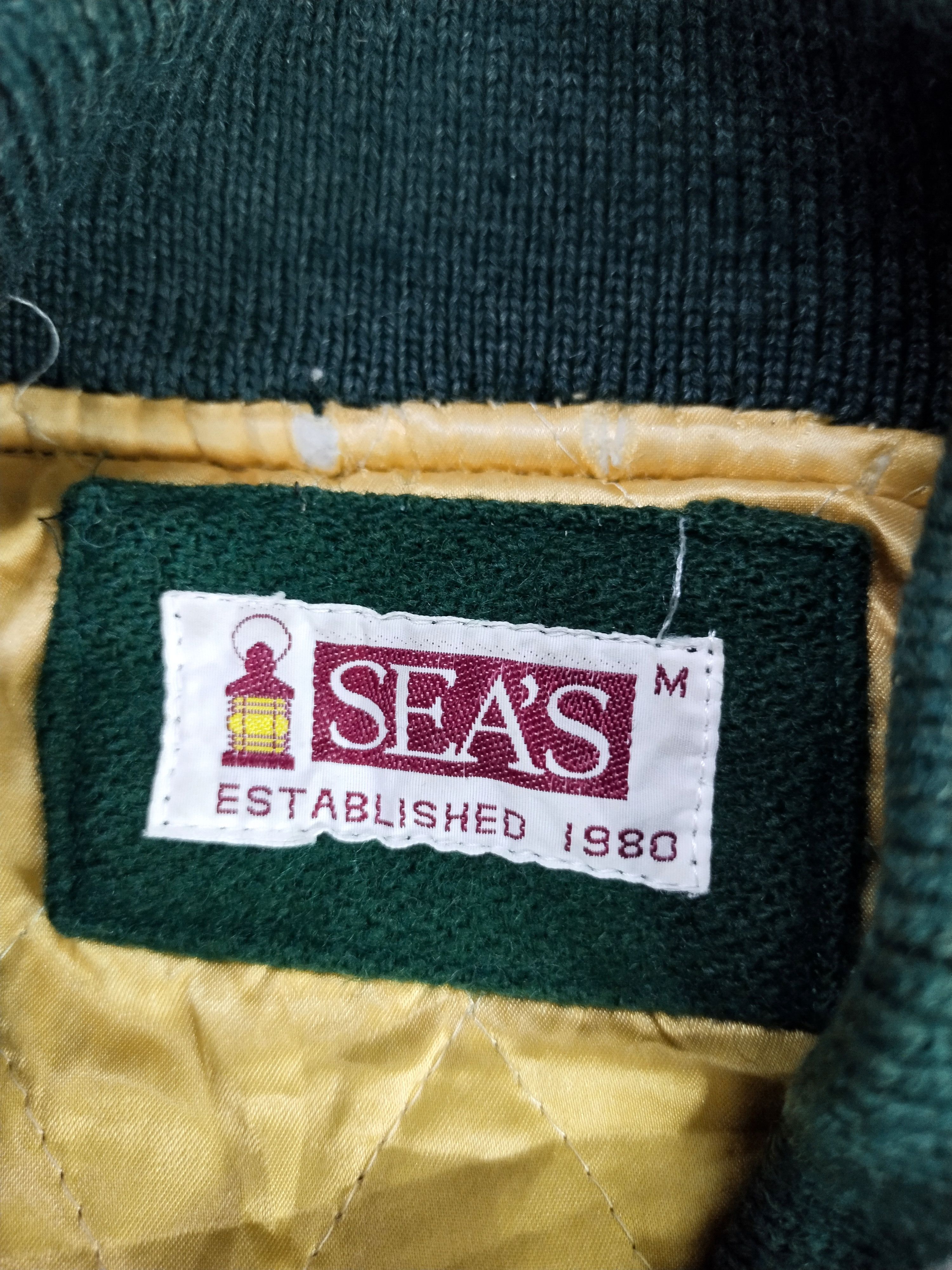 Vintage 80's Sea's Racing Varsity Leather/Wool Jacket Size US M / EU 48-50 / 2 - 11 Thumbnail