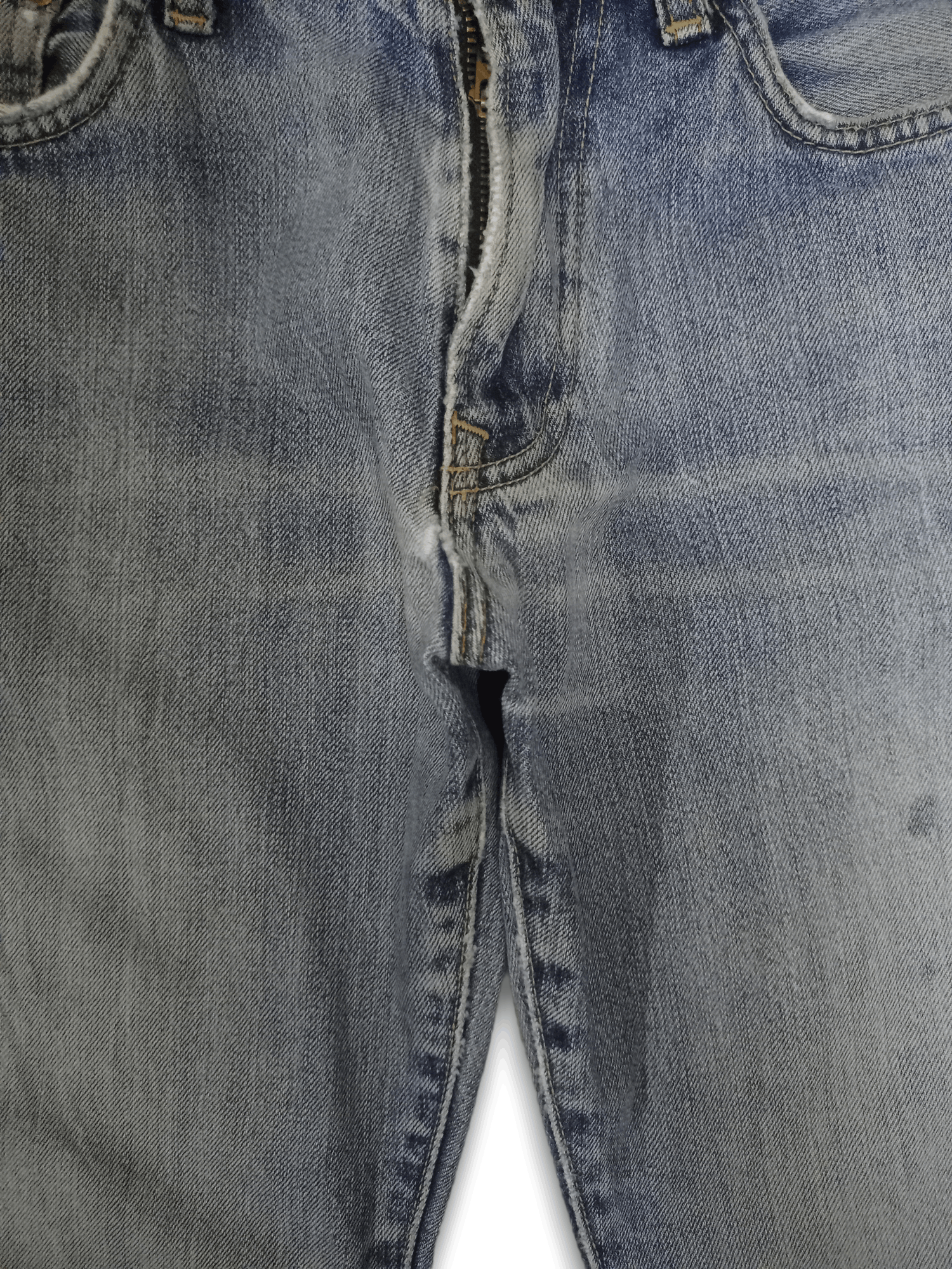 Japanese Brand × Uniqlo Vintage Japanese Uniqlo Blue Wash Distressed Jeans 29x30 Size US 29 - 7 Thumbnail