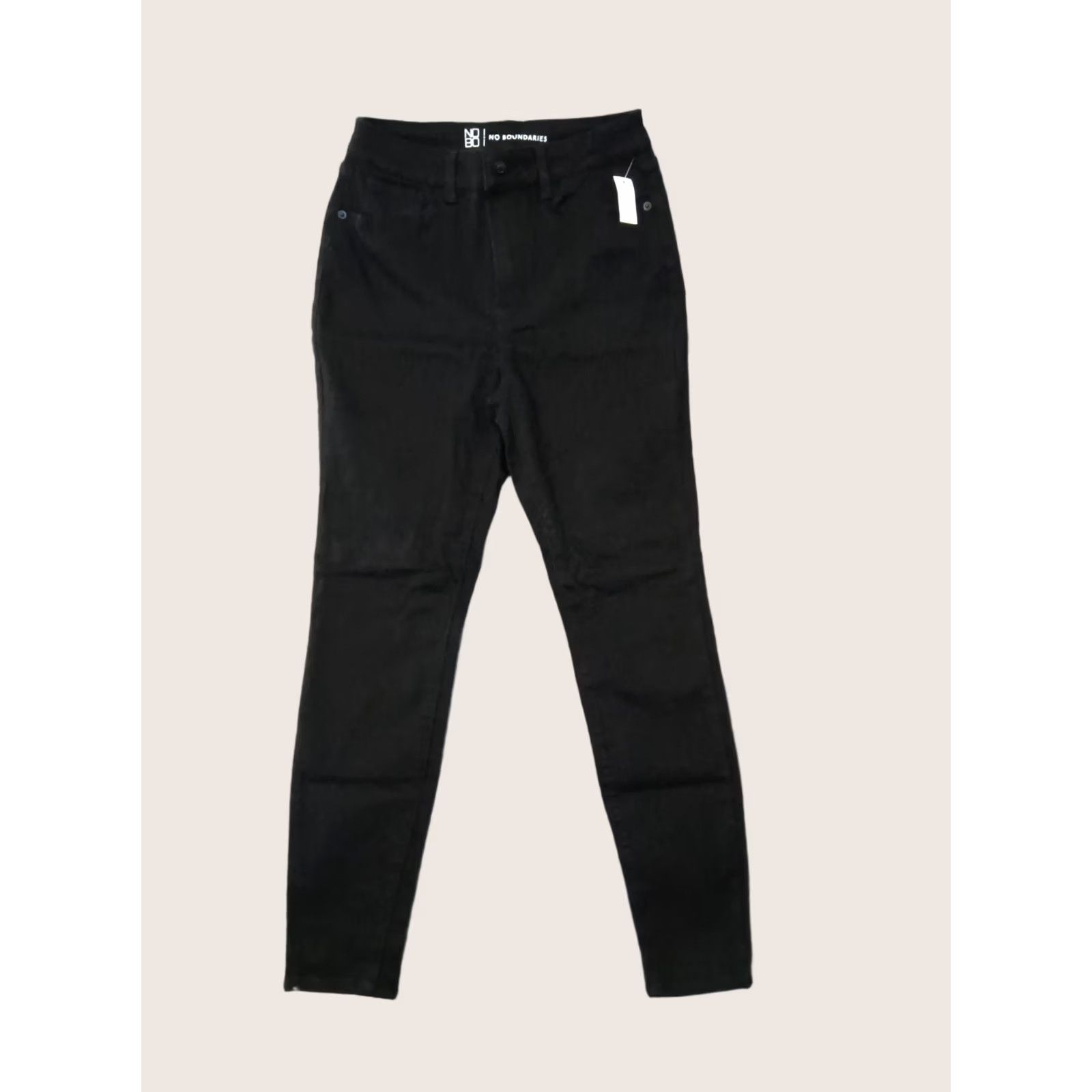 Vintage No Boundaries Jeans Women Black High Juniors Size 7 Skinny 5-Pocket Denim Inseam 26 Inseam Mid Rise 8.5-10.5 Dark Wash Cotton Polyester Spandex Size 28" / US 6 / IT 42 - 1 Thumbnail