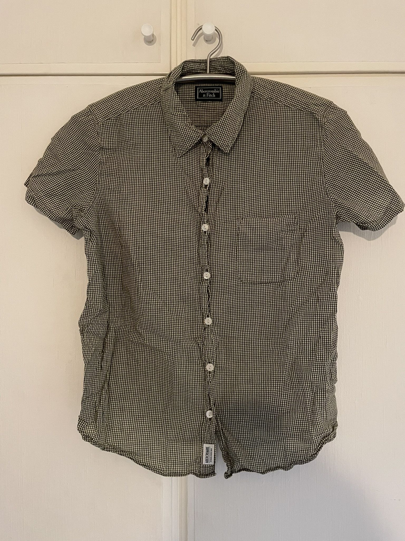Abercrombie & Fitch Abercrombie & Fitch Short Sleeve Checkered Shirt Size S / US 4 / IT 40 - 1 Thumbnail