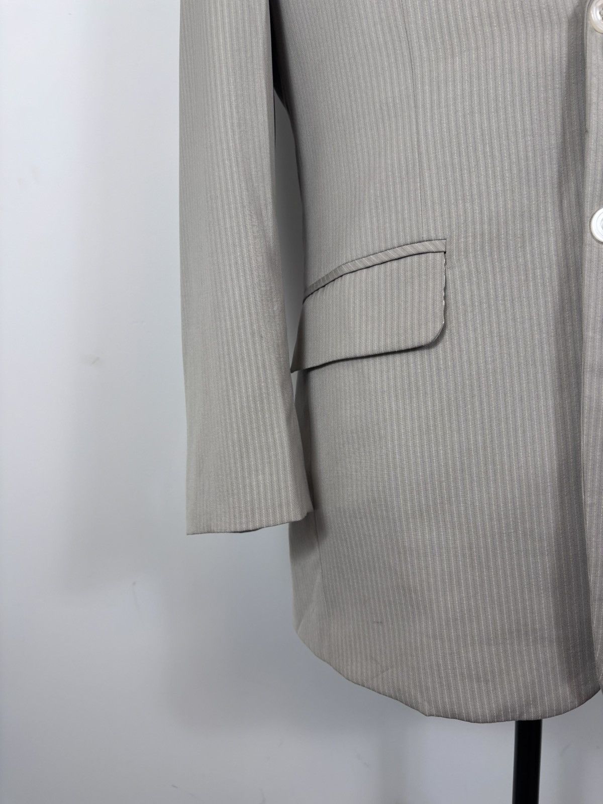 Lanvin Lanvin Sport Men’s Vintage Beige Ivory Striped Blazer Jacket Size 44R - 4 Thumbnail