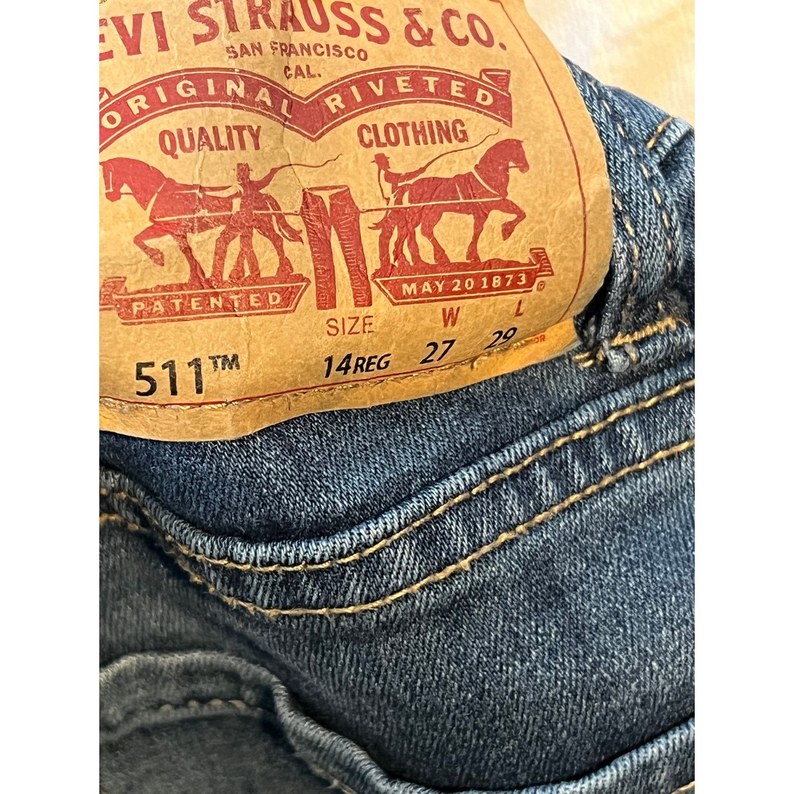 Levi's Levi's 511 Blue Jeans Slim Fit Womans 14Reg 27x29 Size 36" / US 14 / IT 50 - 3 Thumbnail