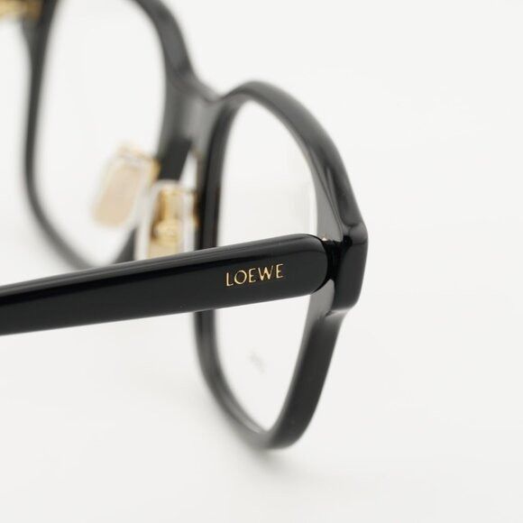 Loewe Loewe LW50084F 001 Eyeglasses Shiny Black 53mm Square Frame Size ONE SIZE - 7 Thumbnail