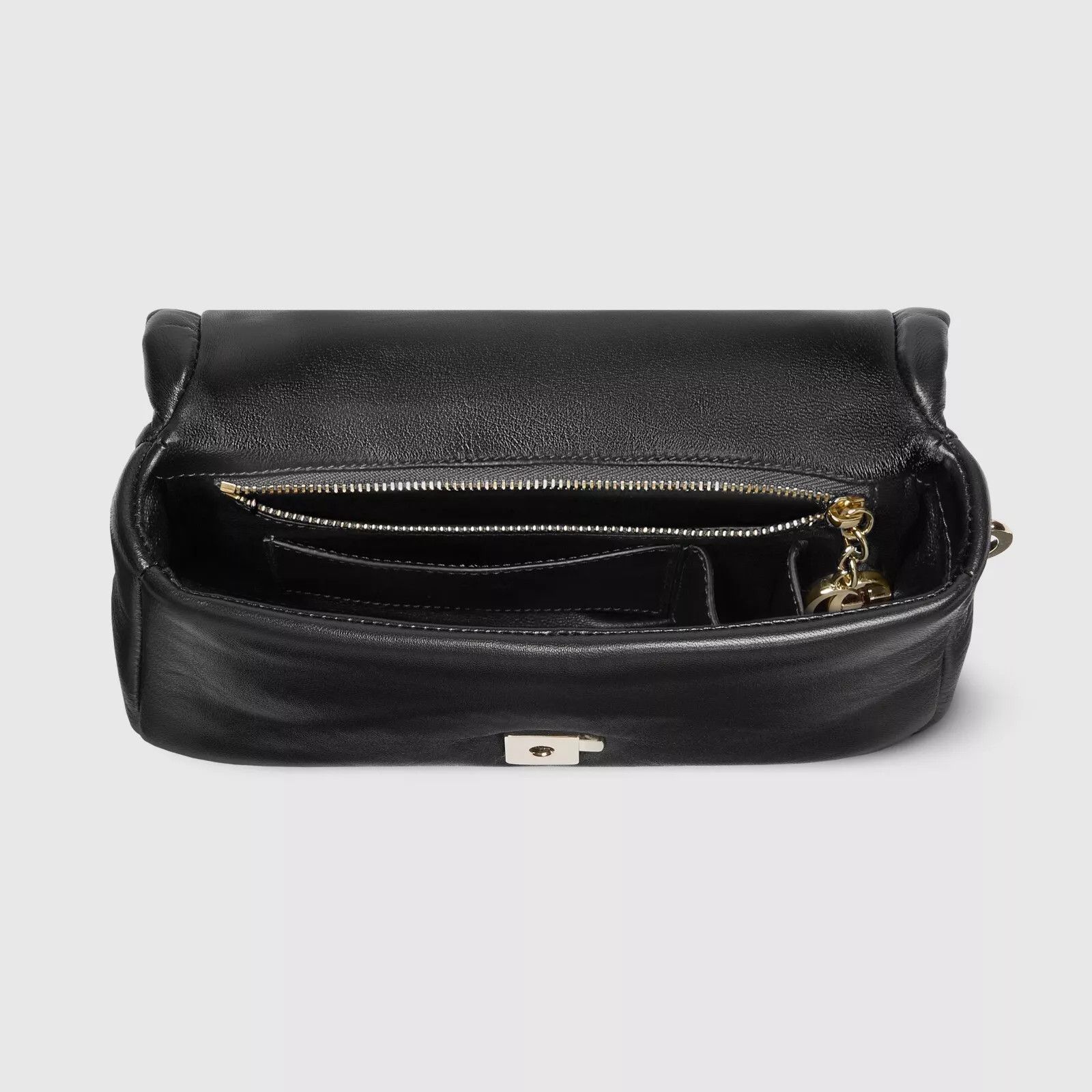 Gucci GUCCI GG Small Black Leather Top Handle New Authentic Size ONE SIZE - 5 Thumbnail