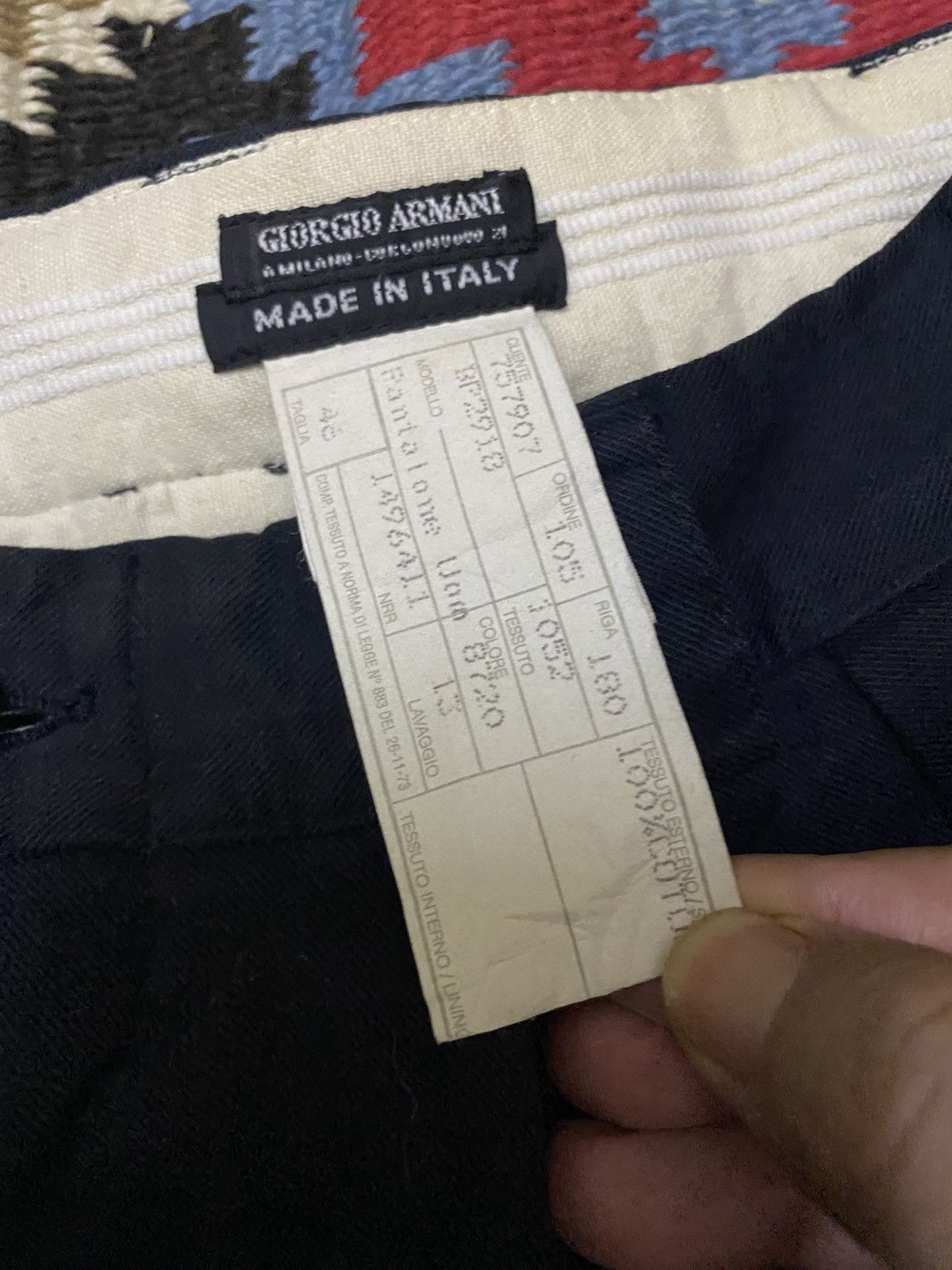 Giorgio Armani VINTAGE BLUE BLACK GIORGIO ARMANI BAGGY PANT Size US 30 / EU 46 - 11 Thumbnail