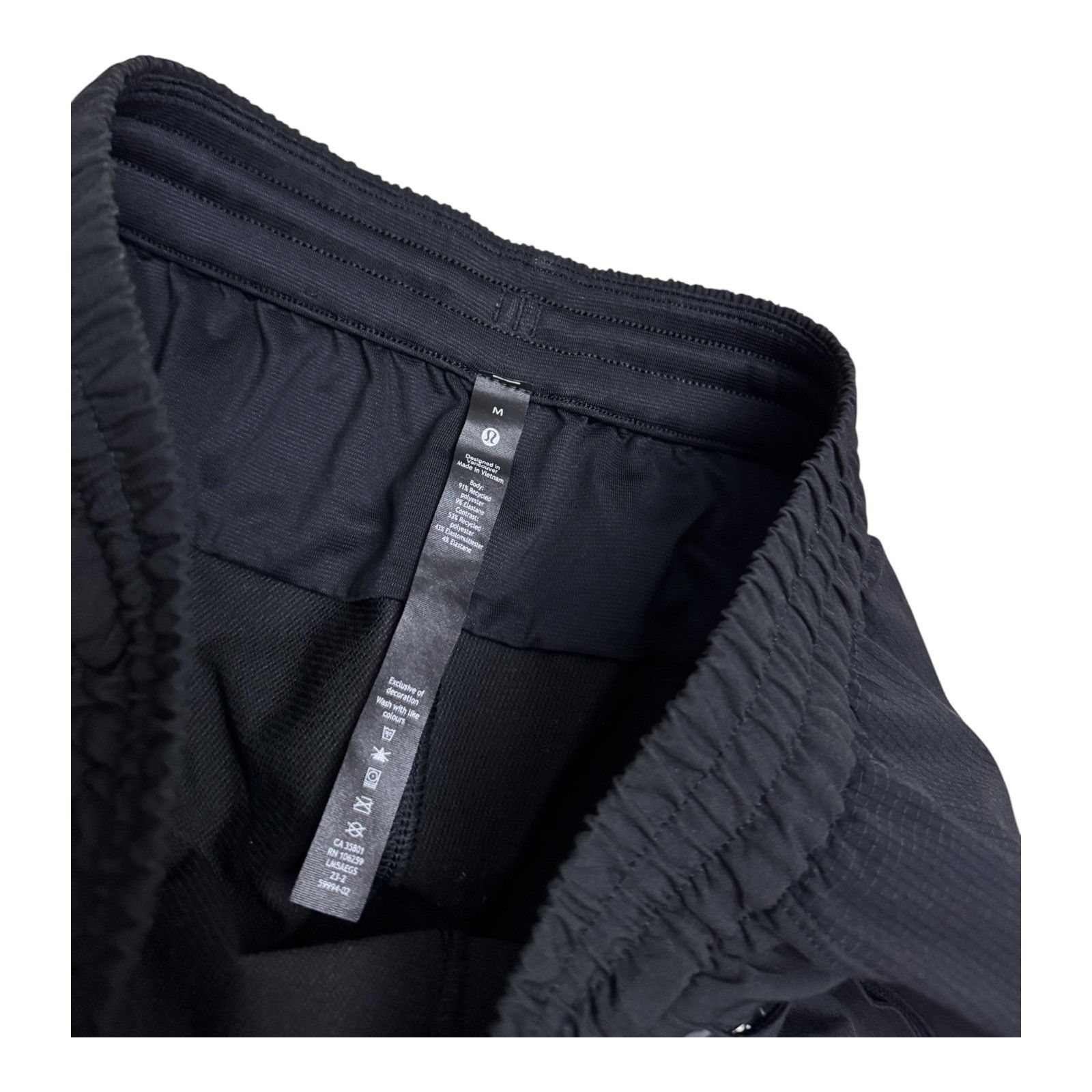 Vertabrae Black Double Emblem Shorts (Size Medium)